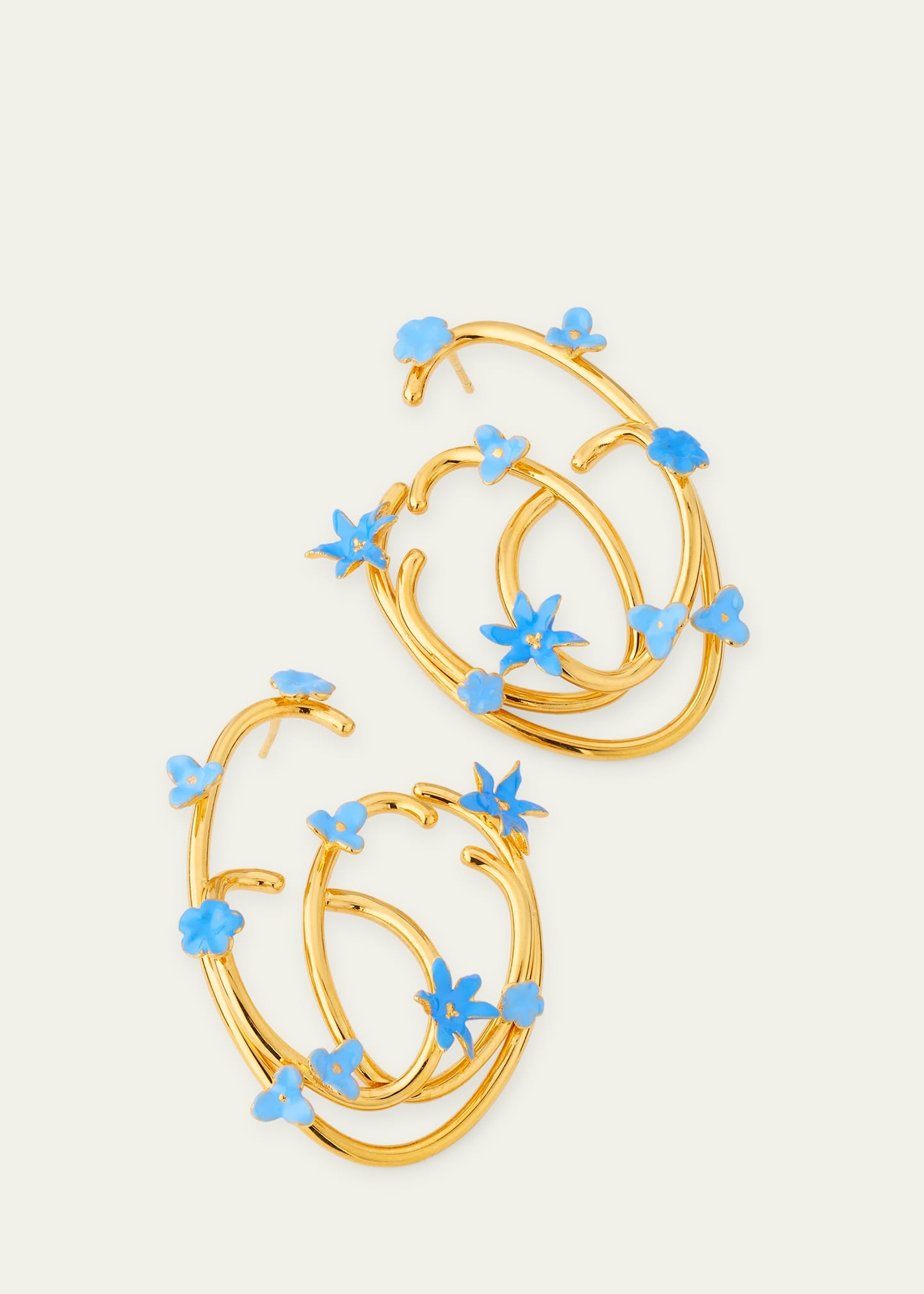 Tangled O Floral Earrings - 3