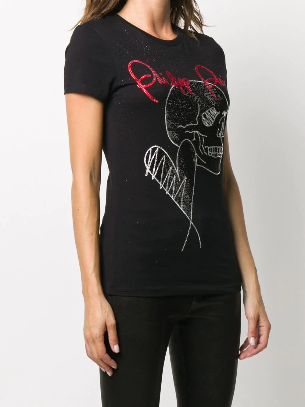 Love Plein rhinestone skull T-Shirt - 3