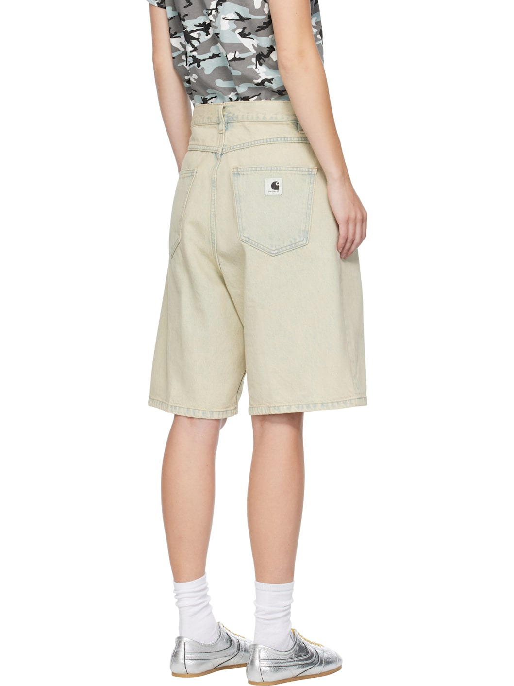 Beige Brandon Denim Shorts - 3