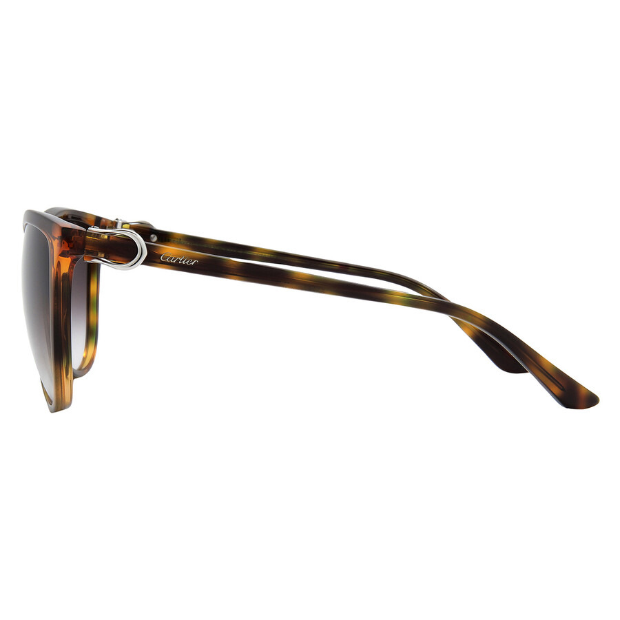 Cartier C Decor Grey Cat Eye Ladies Sunglasses CT0186S 002 56 - 3