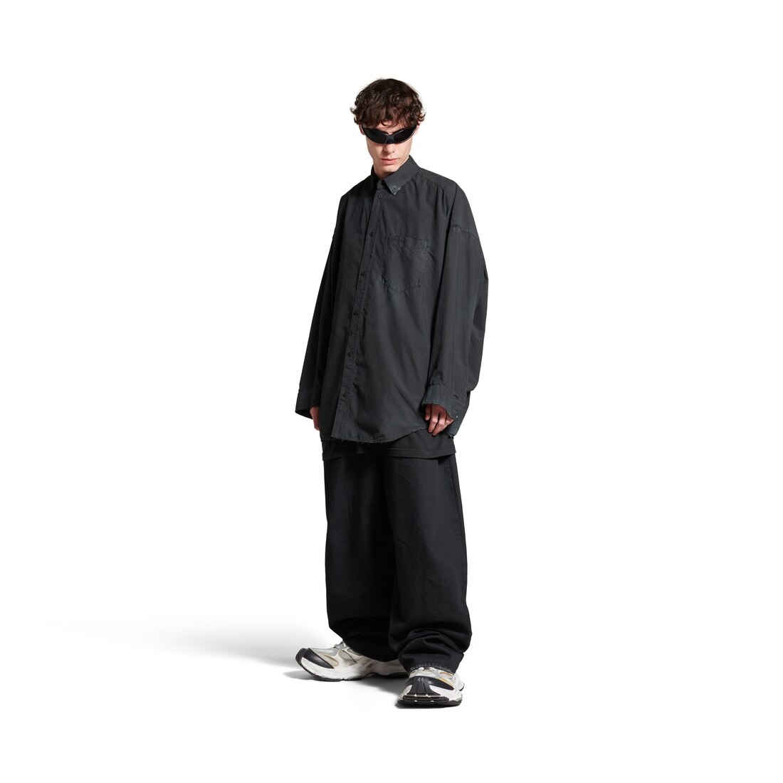 Balenciaga Cocoon Shirt Large Fit in Black - 2