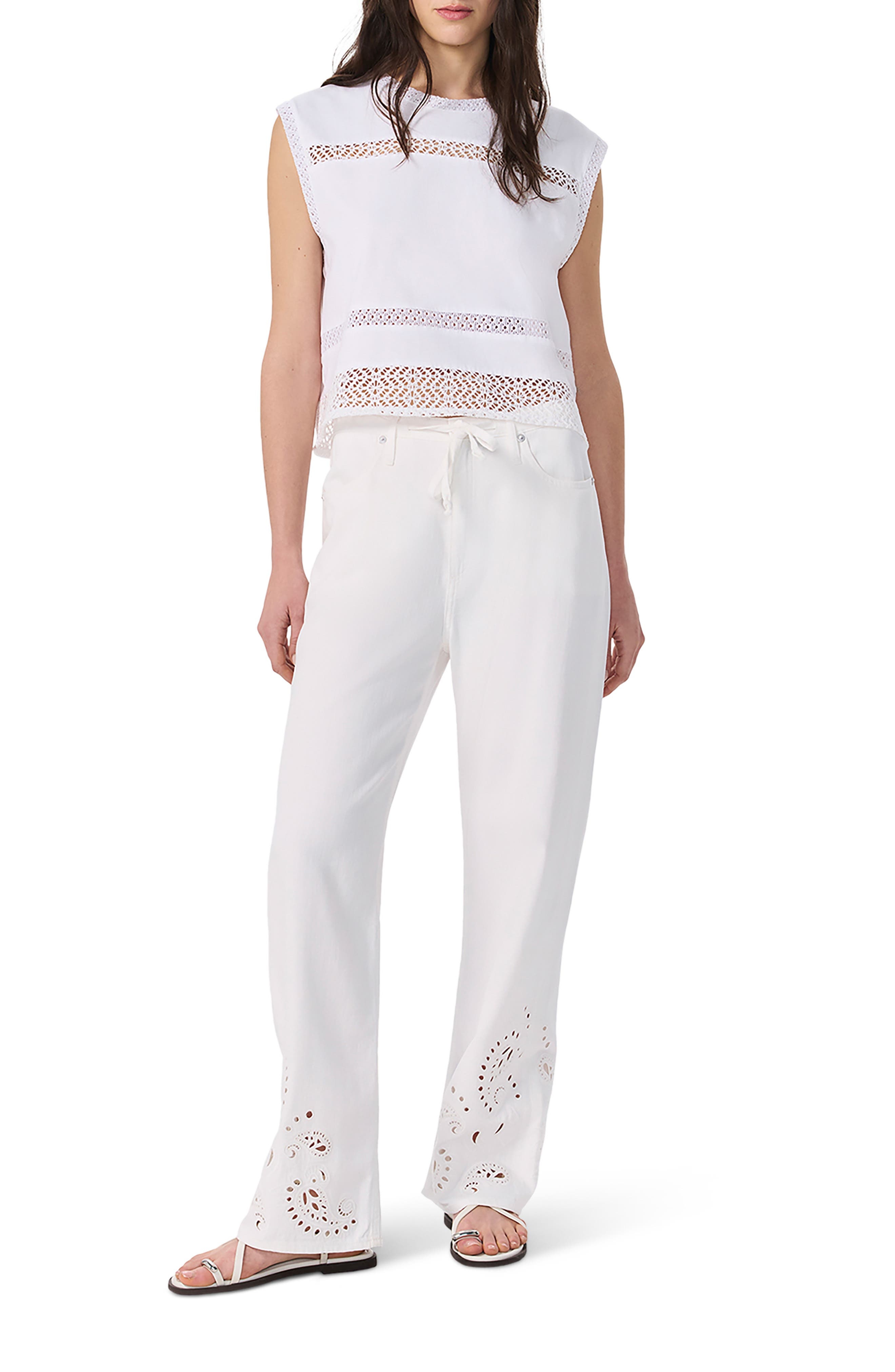 rag & bone Rosie Muscle Tank in White at Nordstrom - 6