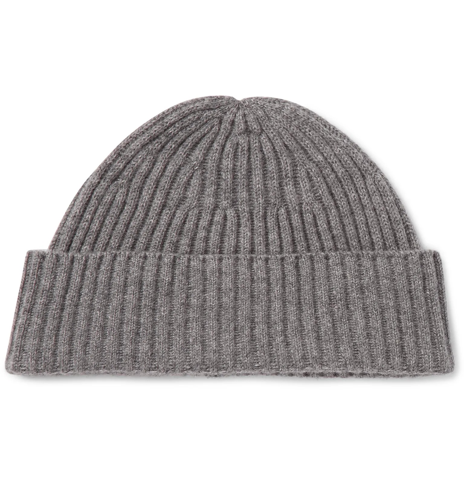 Ribbed Mélange Cashmere Beanie - 1