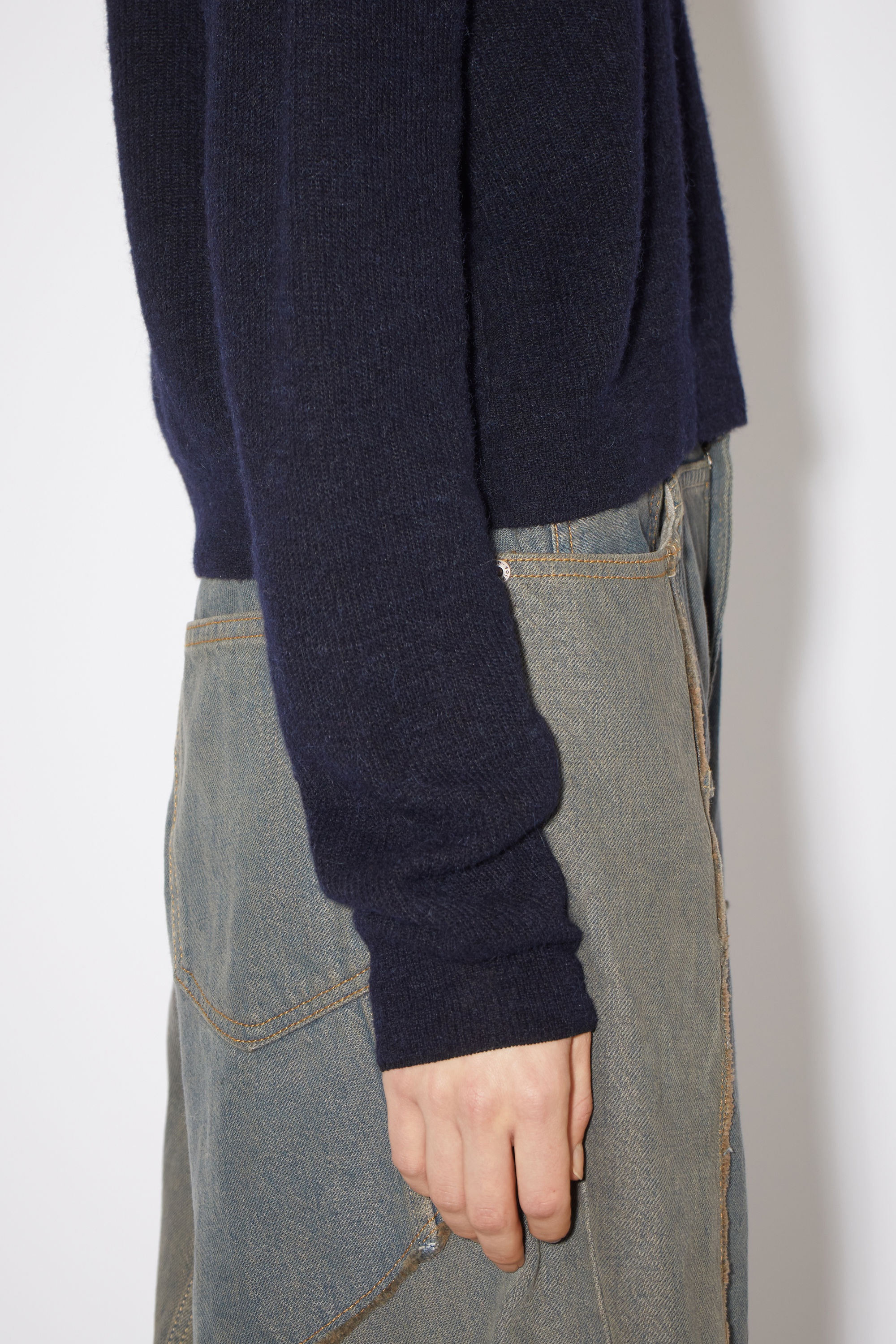 Polo knit sweater - Dark navy - 4