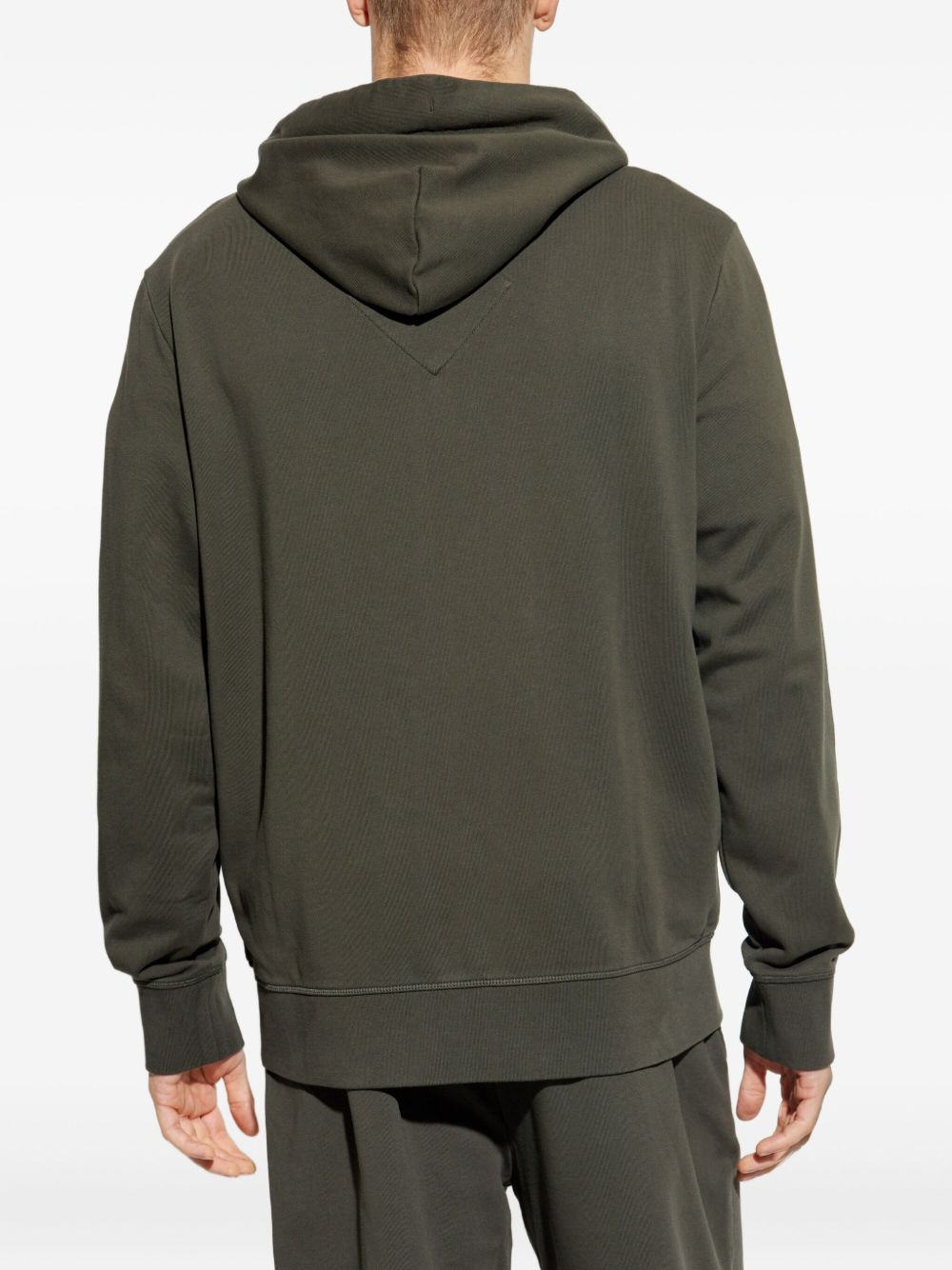 Huron logo-patch zip-up hoodie - 4