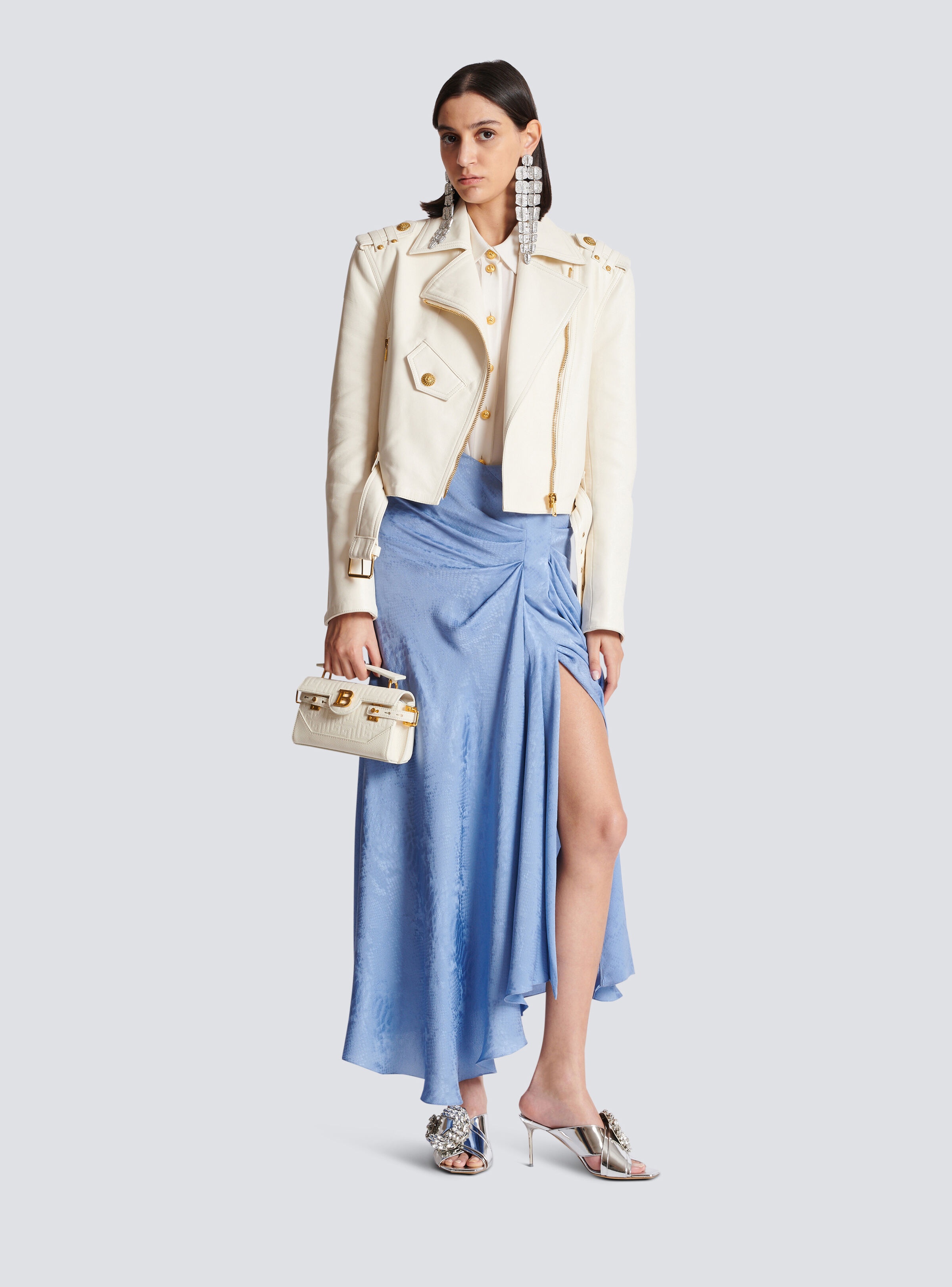 Snakeskin silk jacquard skirt - 2