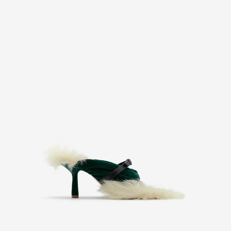 Shearling Step Post Sandals - 1