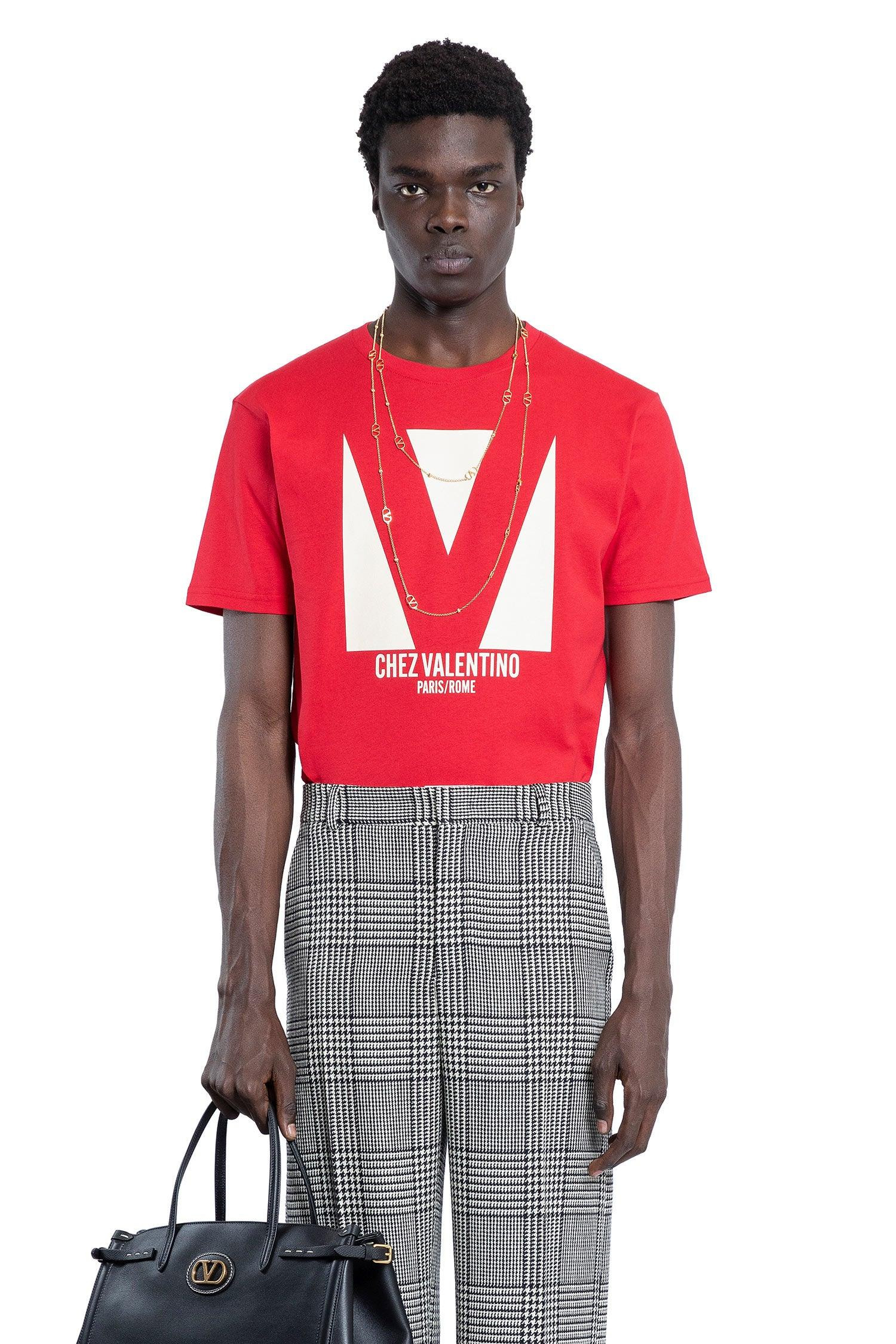 Cotton-T-Shirt-With-Chez-Valentino-Print - 5