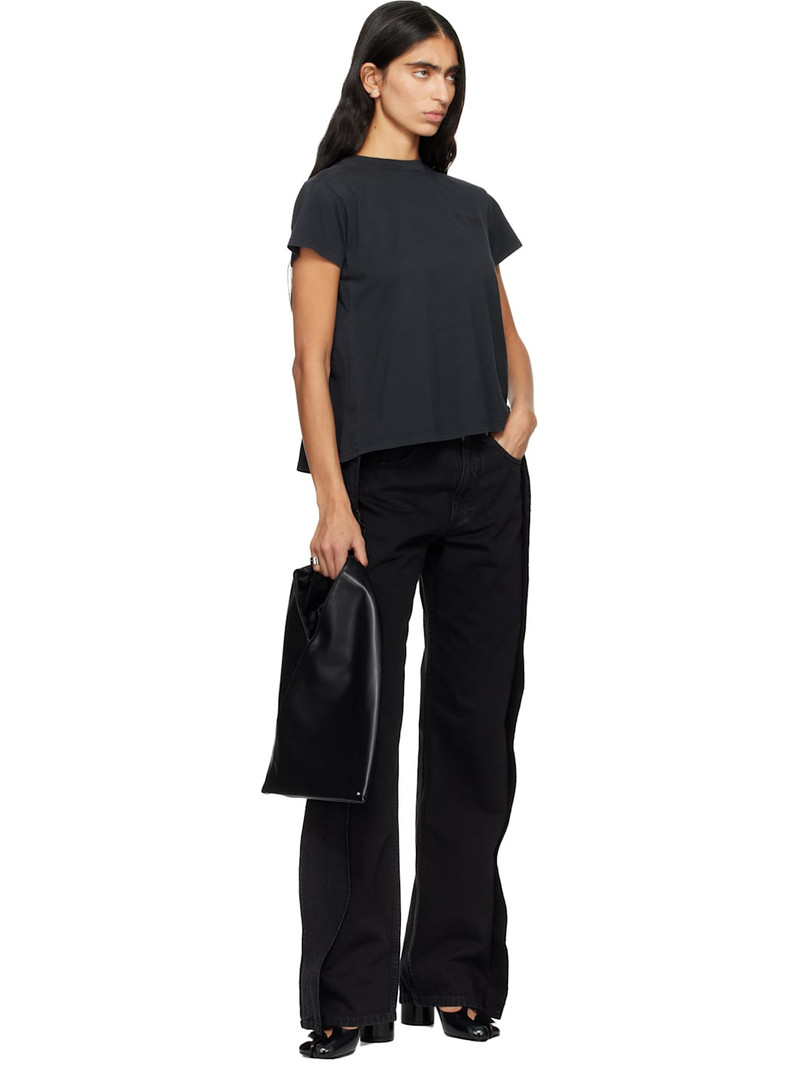MM6 Maison Margiela Black Cotton Jersey T-shirt outlook