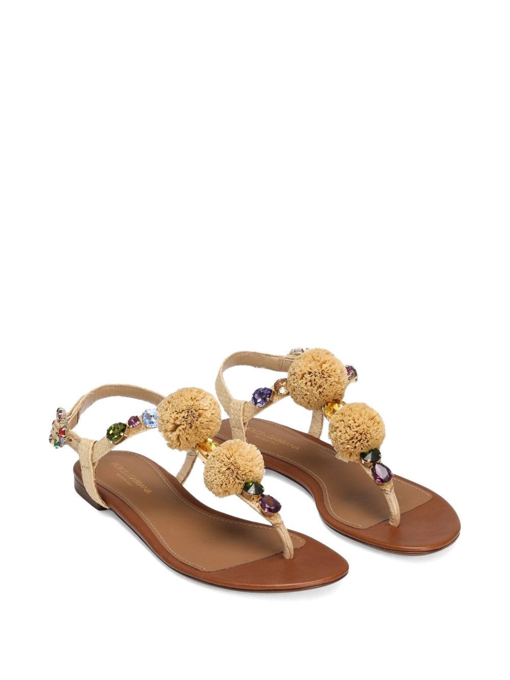 pompom-detail sandals - 2
