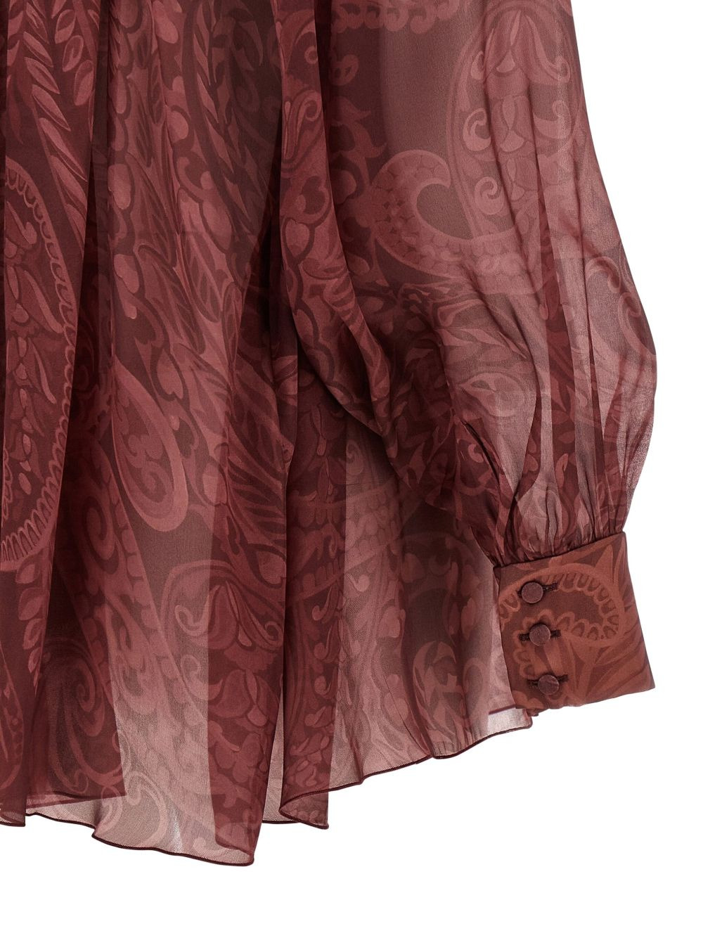 paisley-print bow blouse - 4