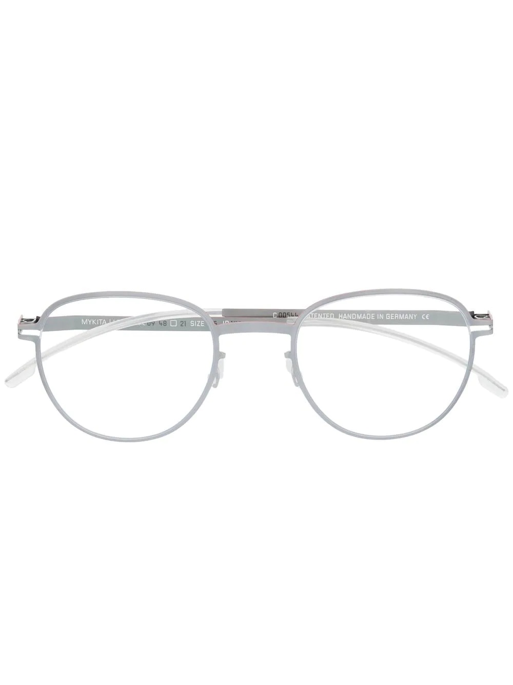 matte-effect round-frame glasses - 1