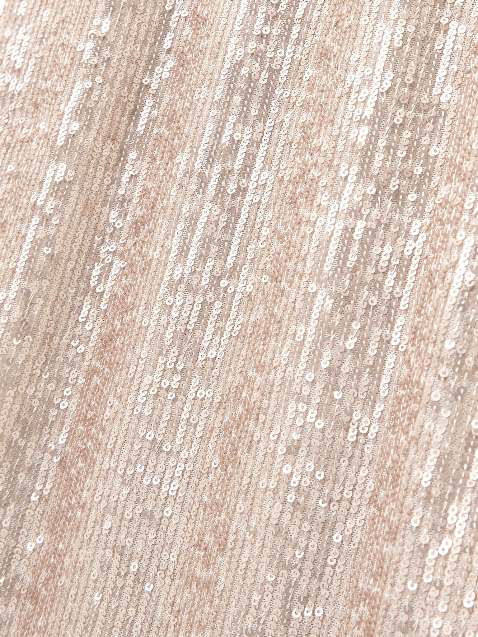 One-shoulder sequined stretch-mesh maxi dress Gold - 4