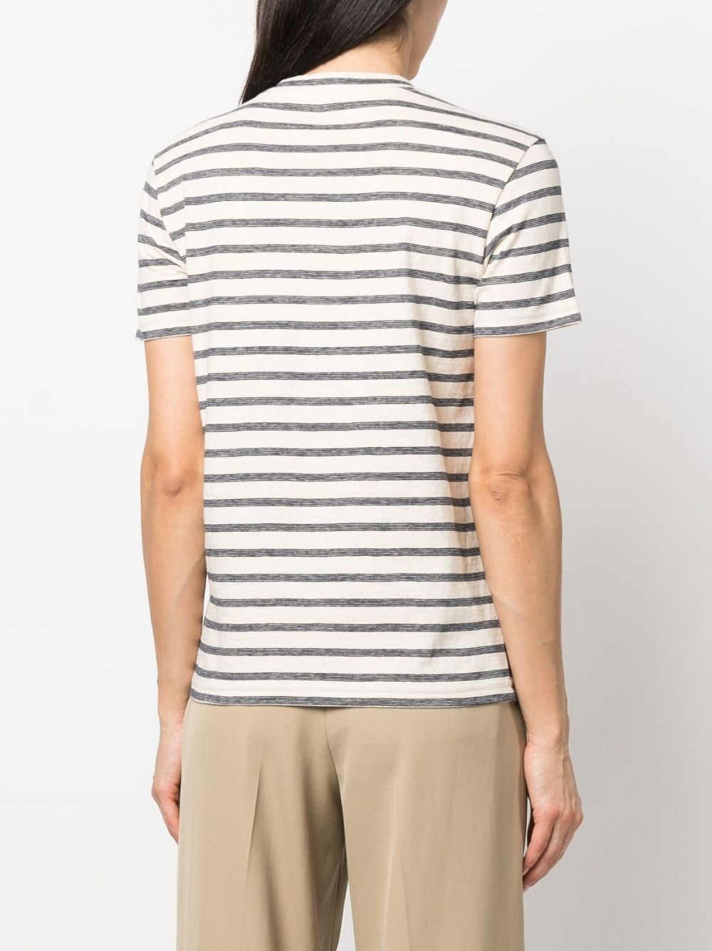 logo-print striped T-shirt - 4