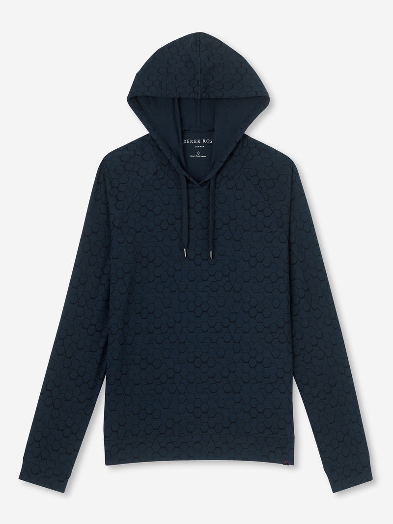 Women's Pullover Hoodie London 6 Micro Modal Stretch Navy - 1