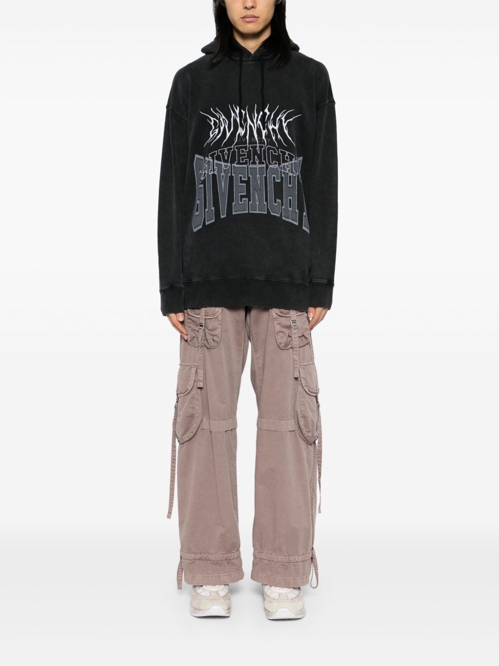 embroidered hoddie - 2