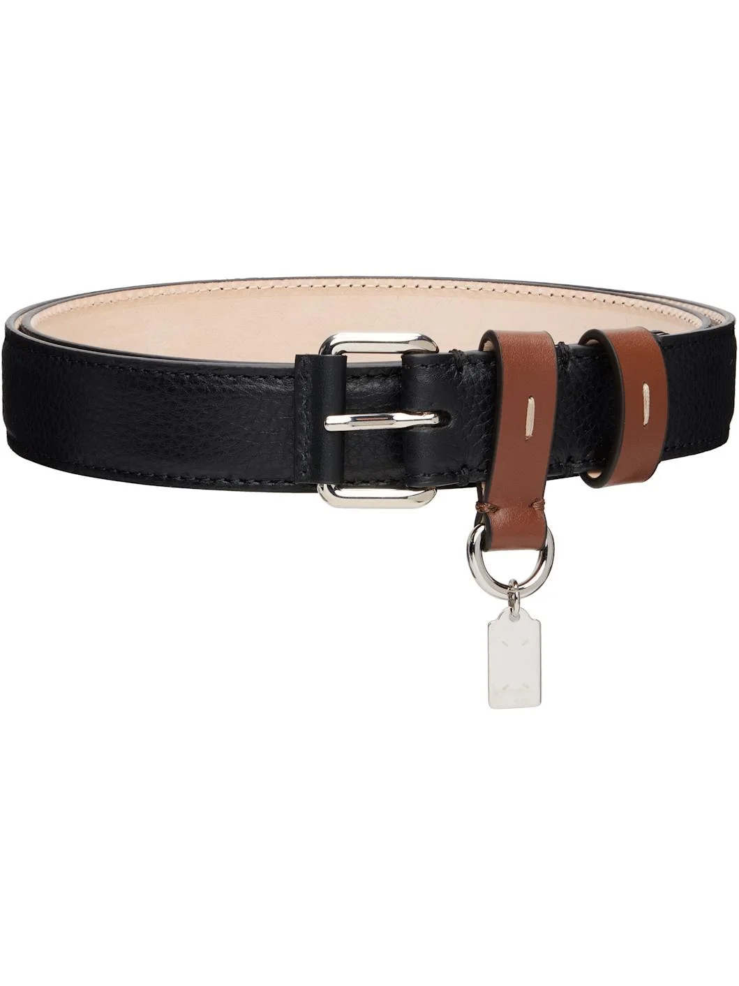 Black Logo Charm Belt - 1