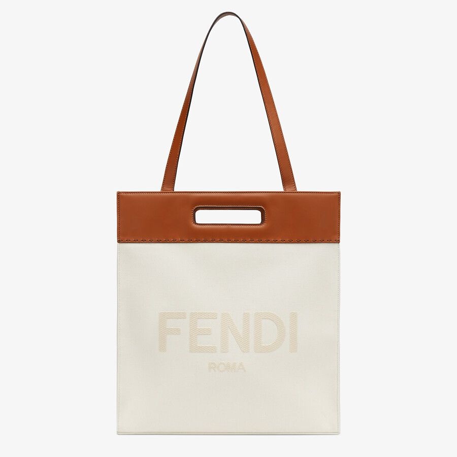 Beige canvas shopper - 2