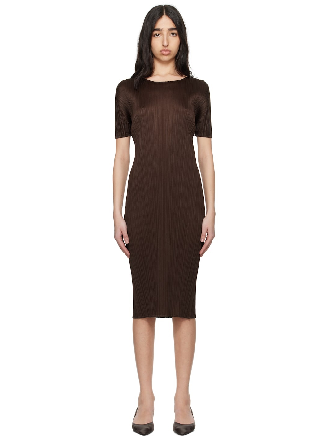 Brown Monthly Colors March Midi Dress - 1