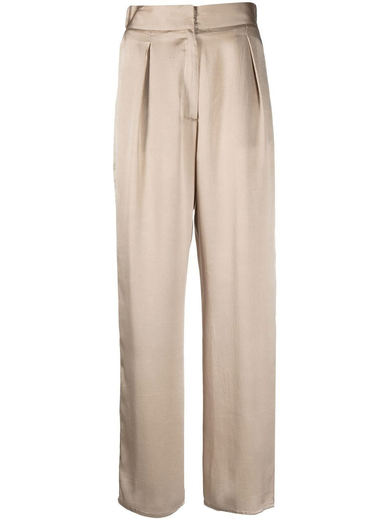 cropped silk palazzo pants 1