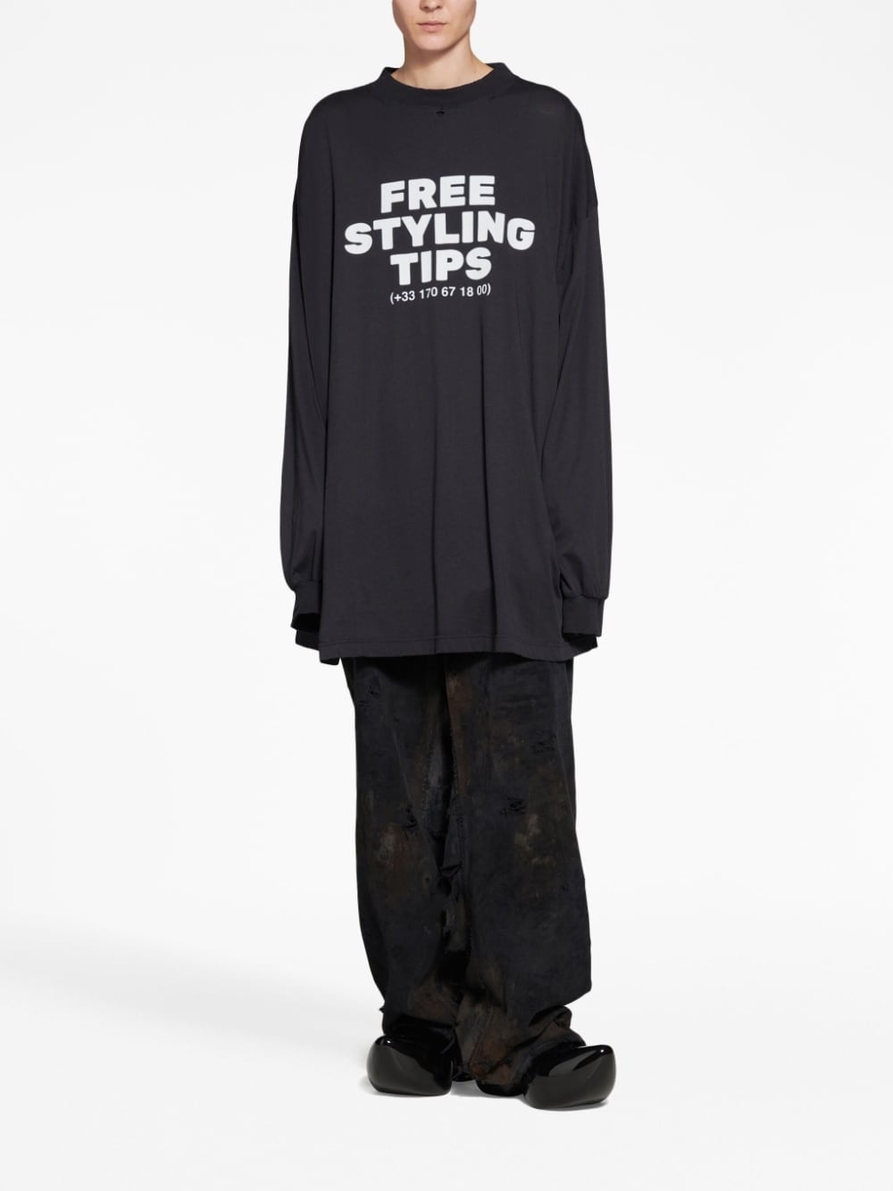oversized long-sleeve hoodie - 2