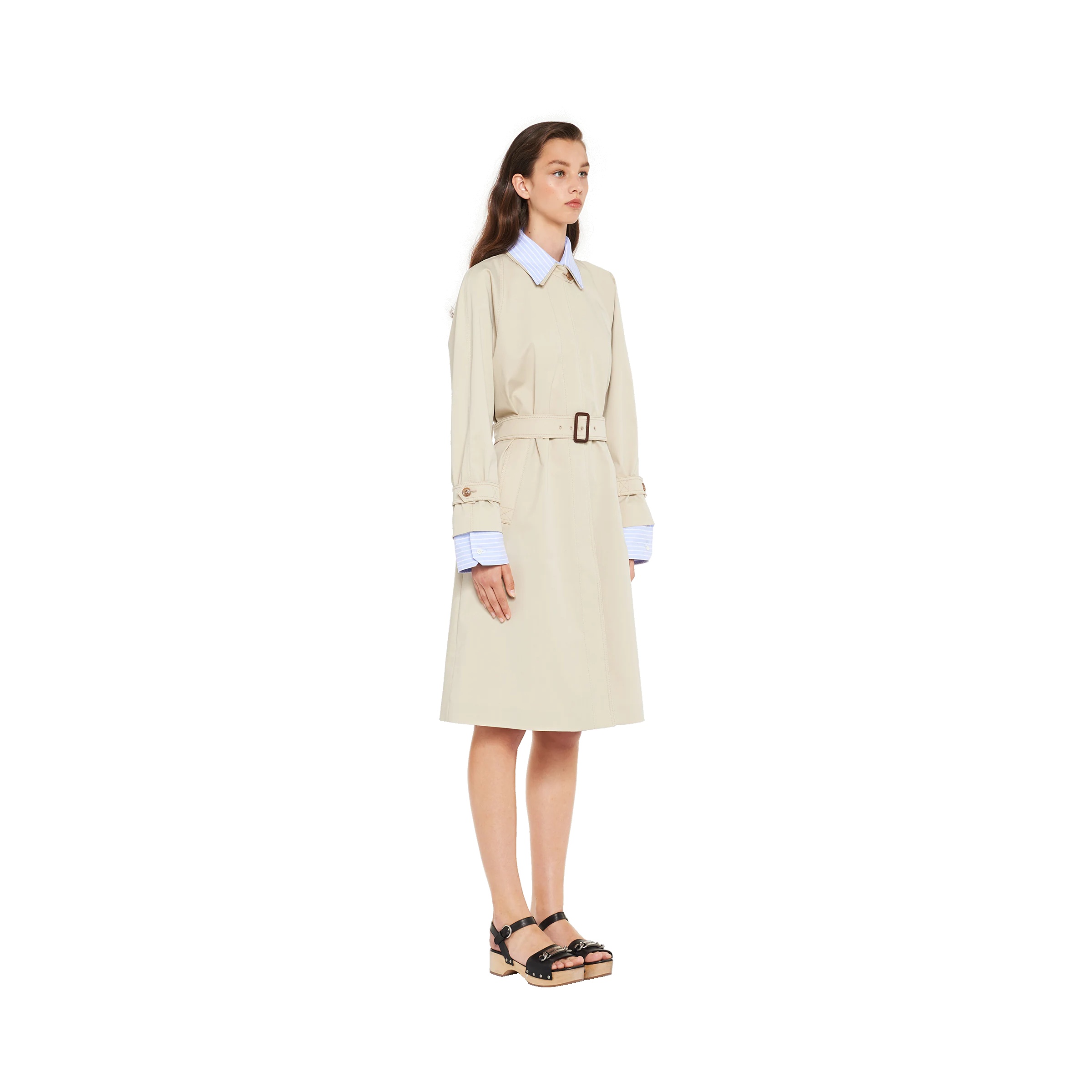 Stretch gabardine trench coat - 3
