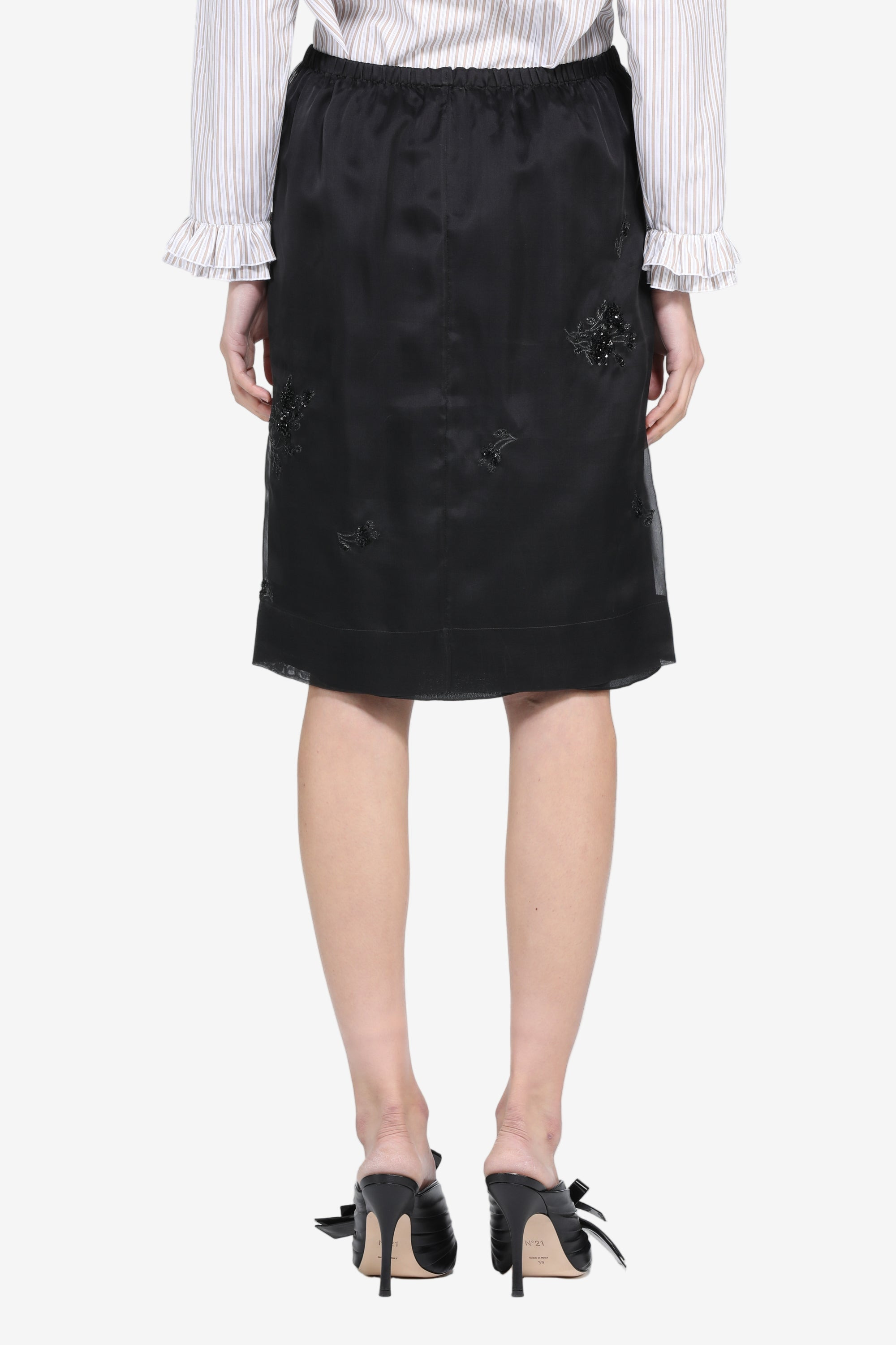 MIDI SKIRT WITH EMBROIDERY - 2