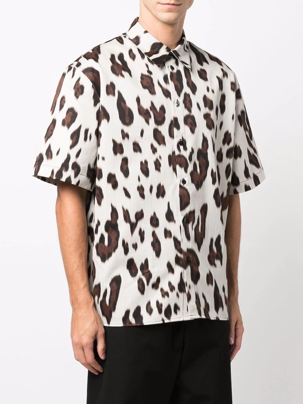 animal-print short-sleeve shirt - 4