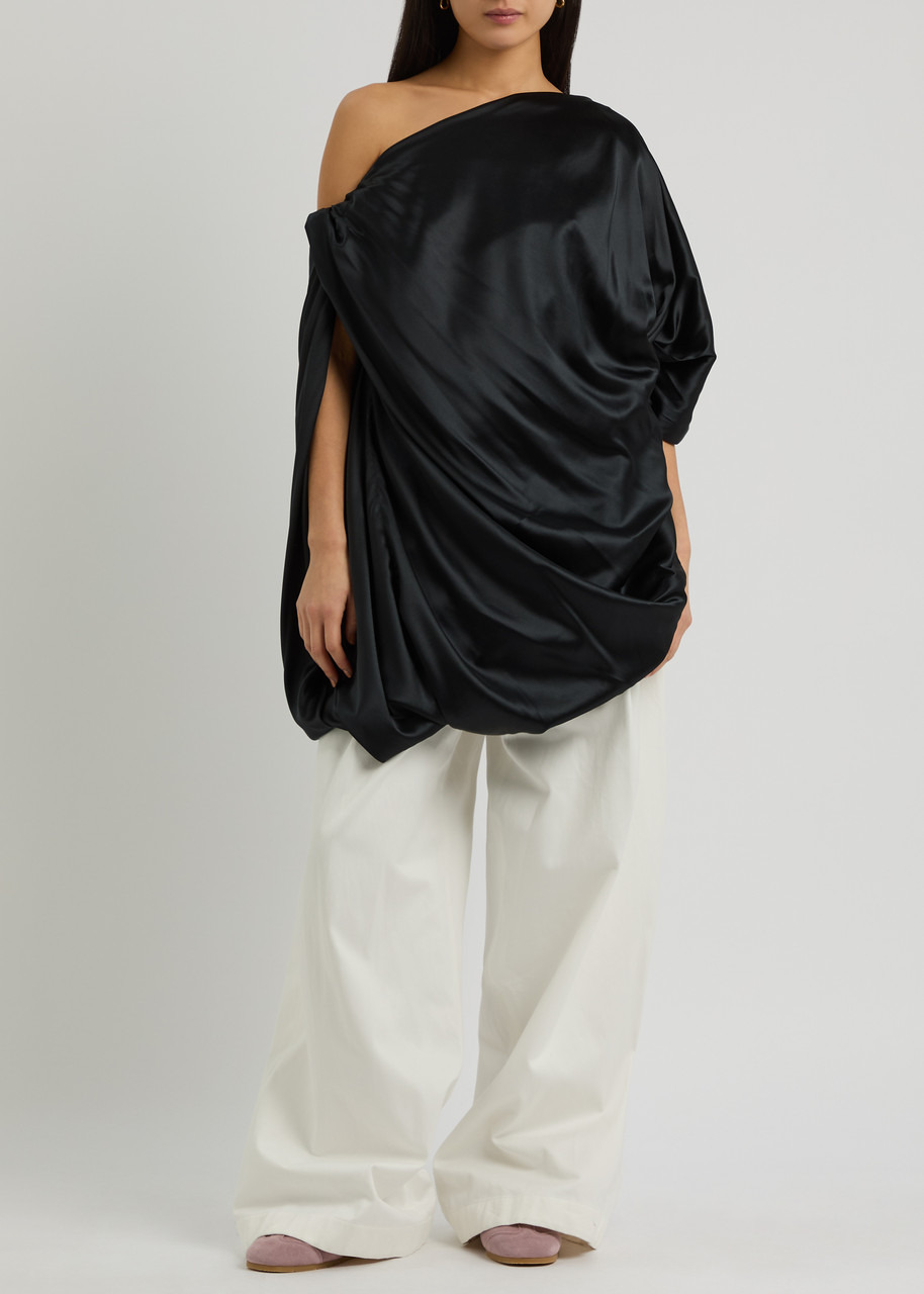 Dries Van Noten Calant Draped Stretch-silk Satin top - 4