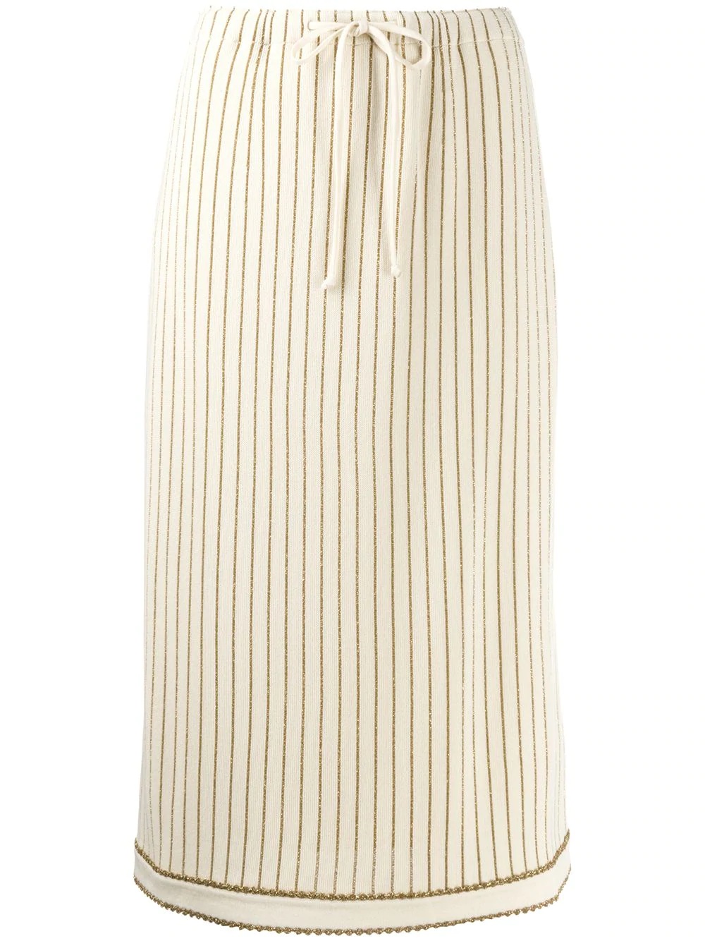 pinstripe midi skirt - 1