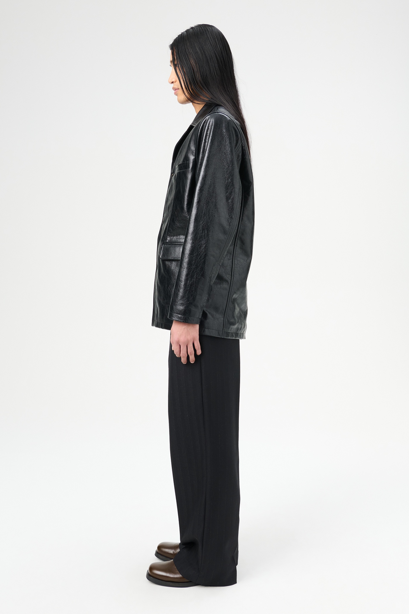 Alley Jacket Heavy Grain Black Leather - 5