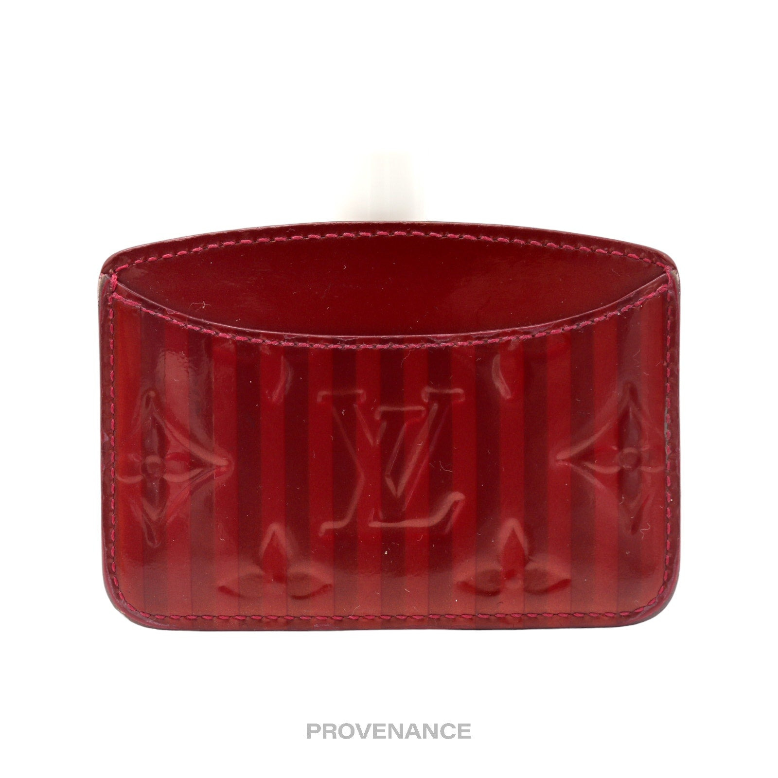 Louis Vuitton Card Wallet -  Red Vernis Rayures - 3