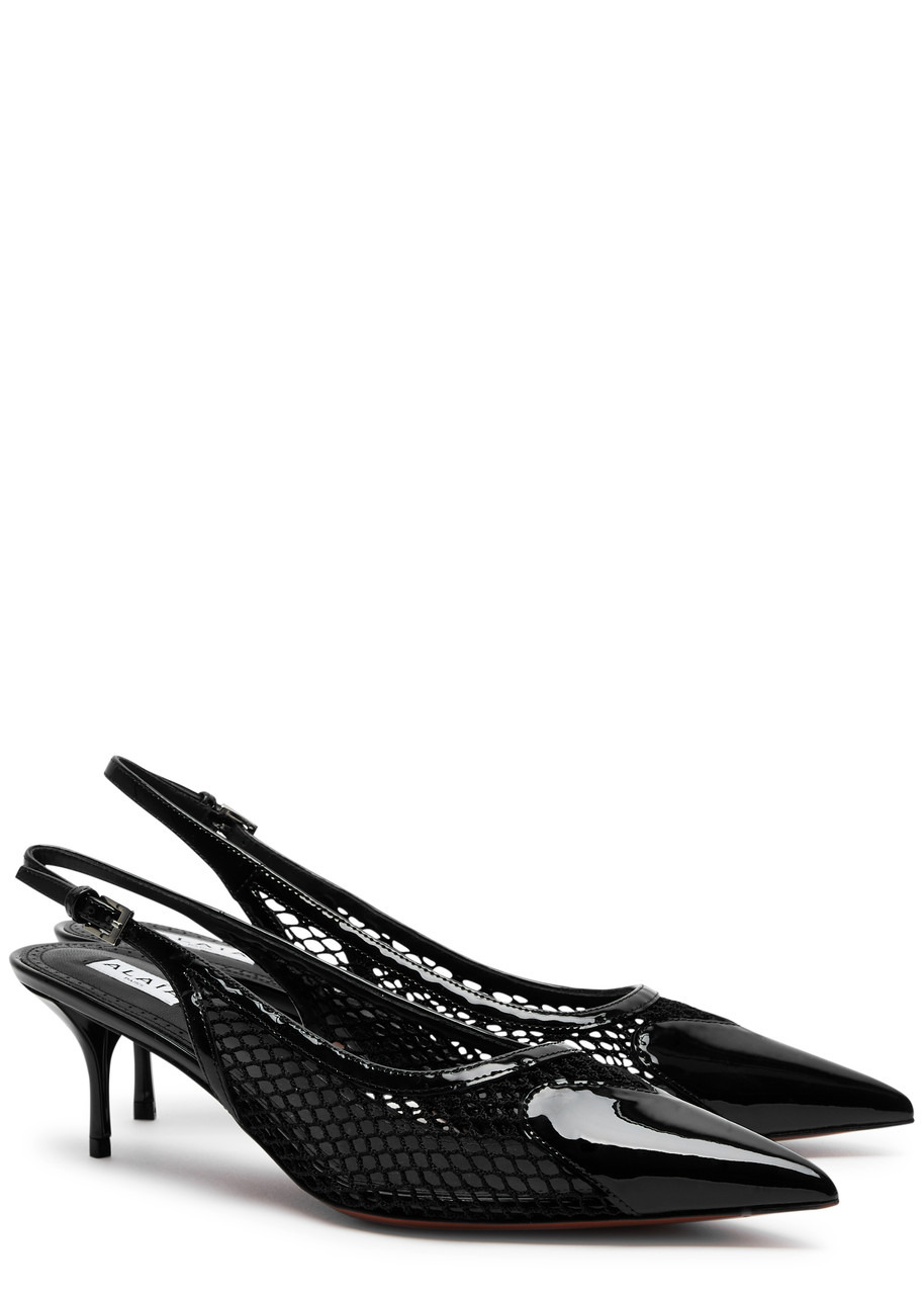 Coeur 55 patent leather slingback pumps - 2