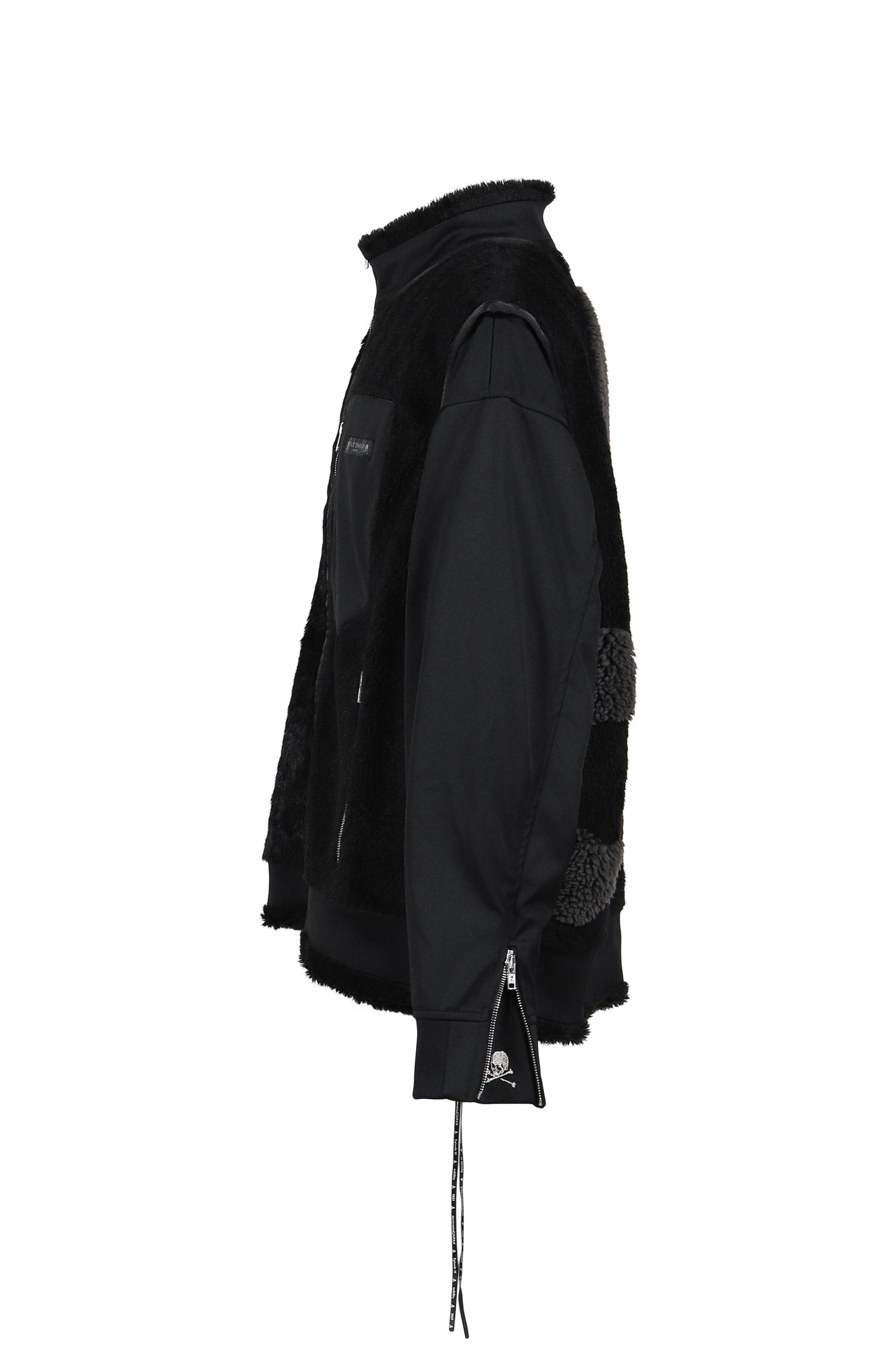 LAYERED SHERPA JACKET / BLK - 3
