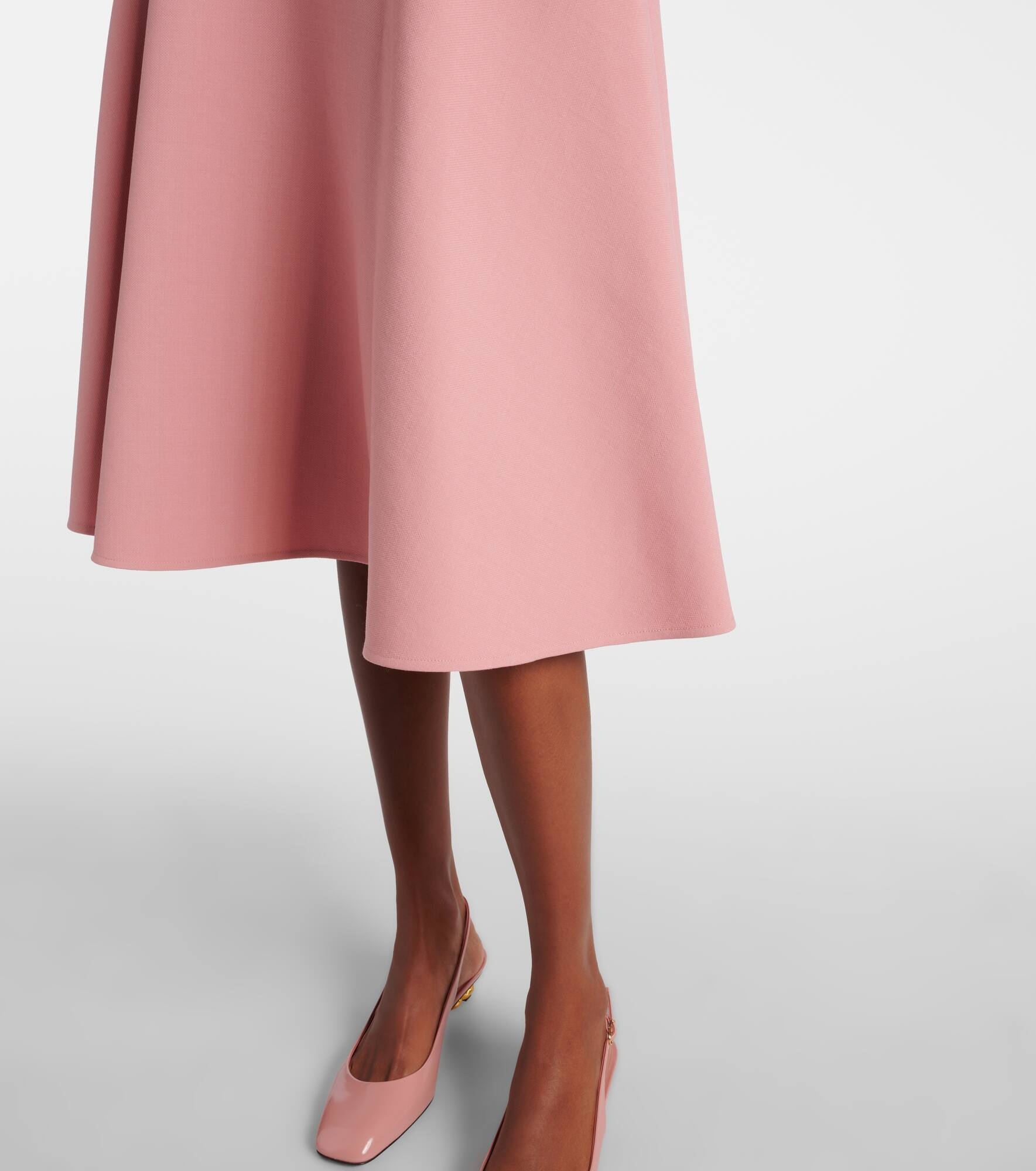 Virgin wool midi skirt - 5