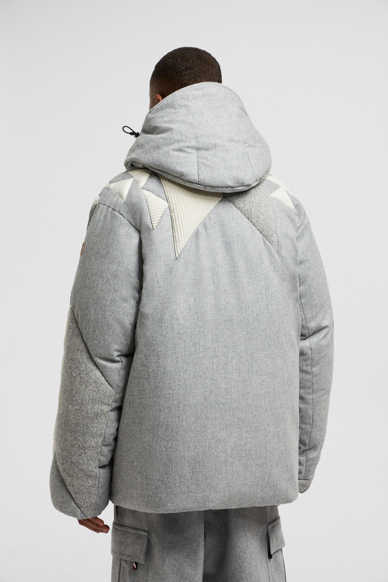 Sedrun Patchwork-Quilted Wool Short Down Jacket 5