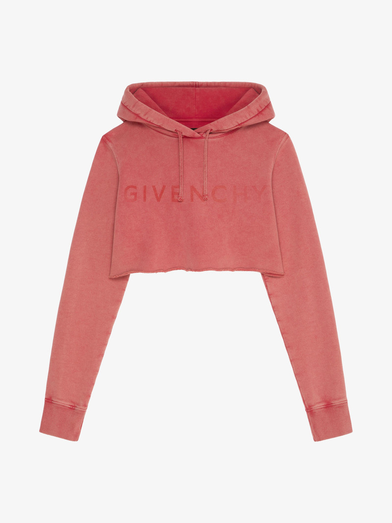 GIVENCHY 4G CROPPED HOODIE IN FLEECE 1