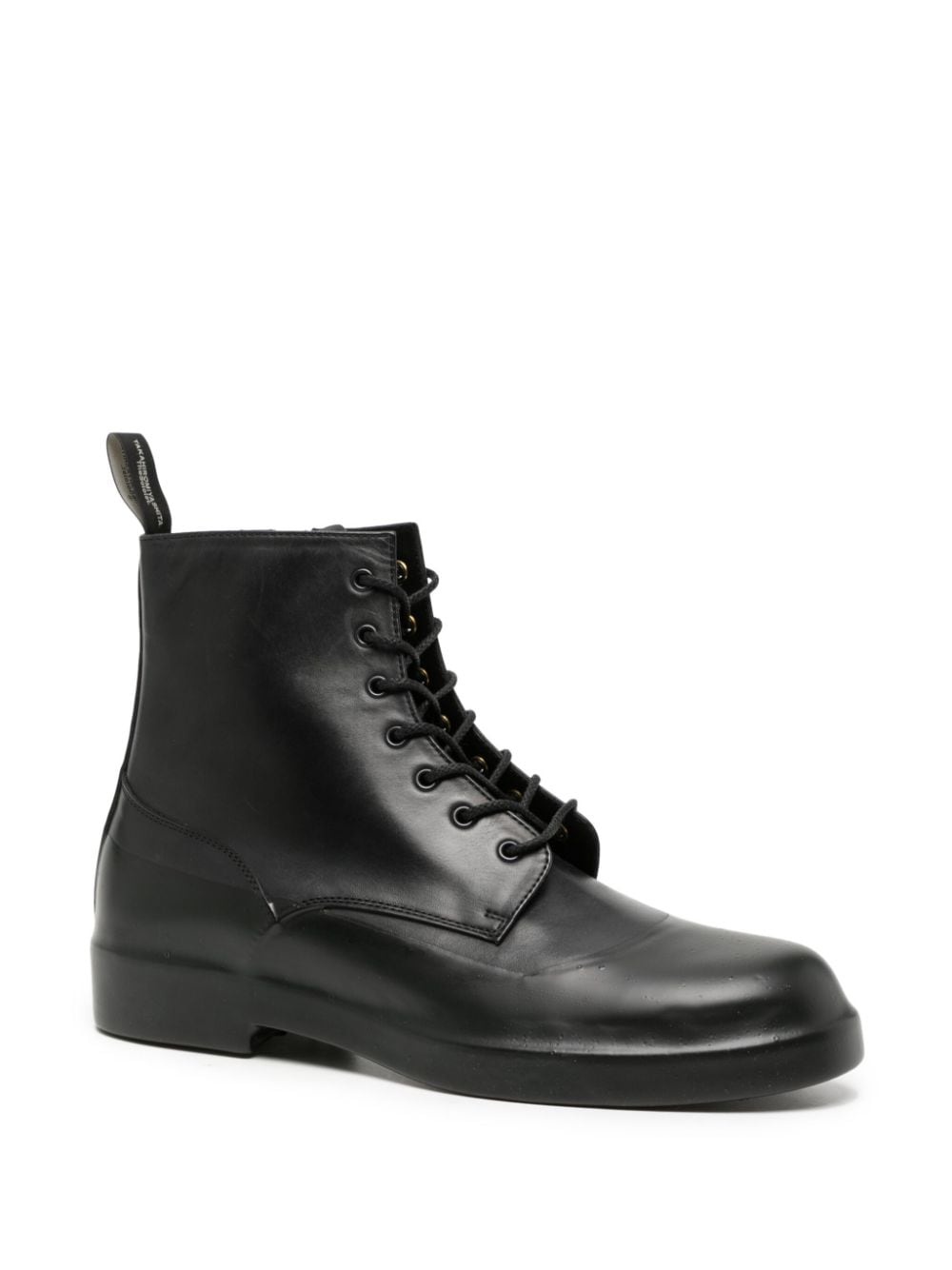 lace-up ankle-length leather boots - 2
