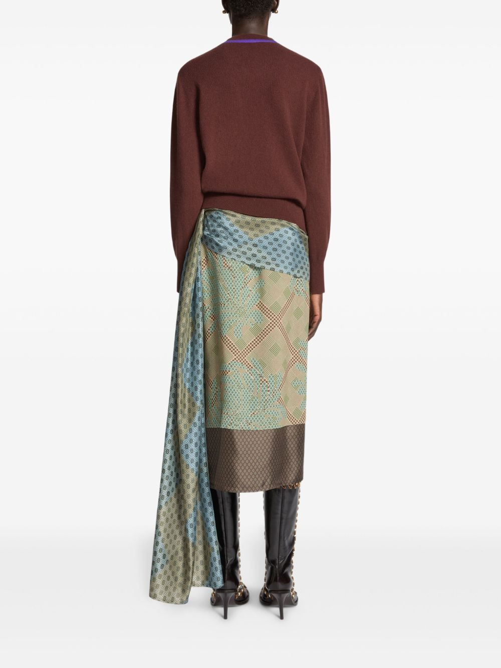 contrast-trim cashmere sweater - 4