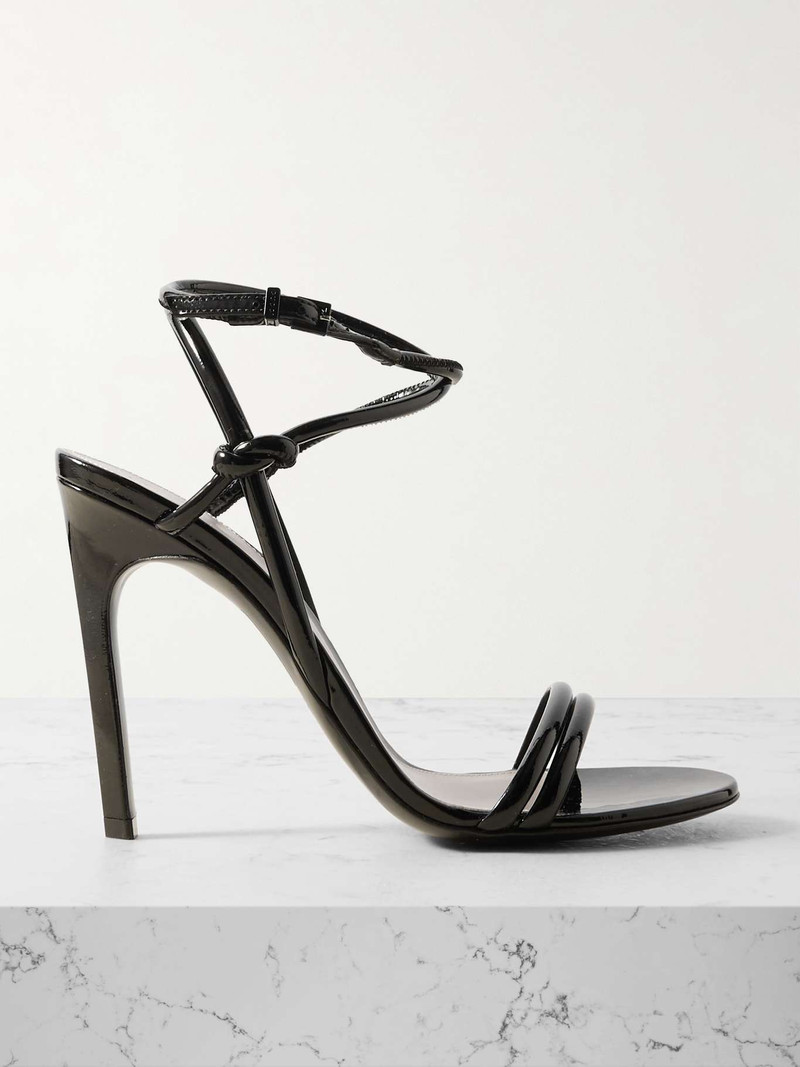 Walma knotted padded patent-leather sandals - 1