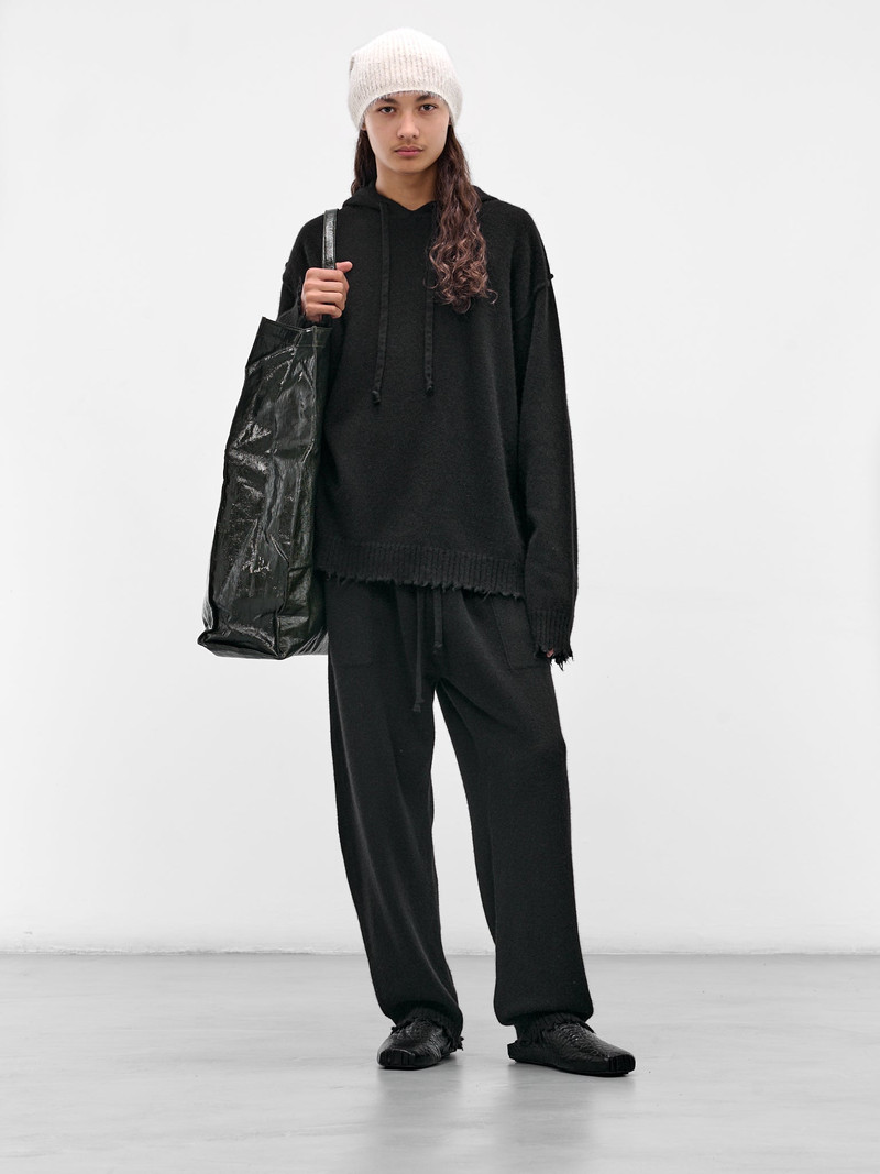 UMA WANG Black Cashmere Knit Trousers outlook