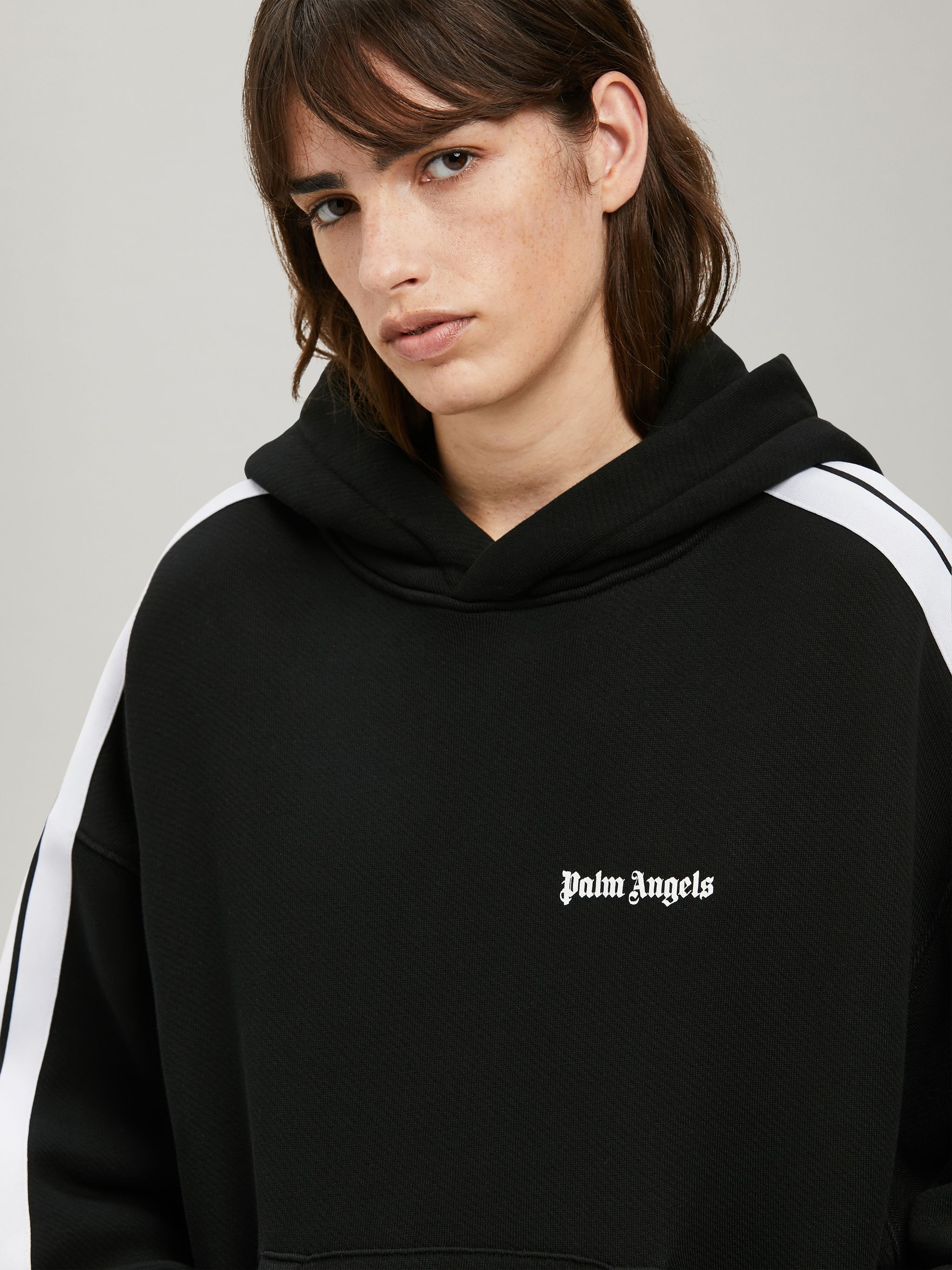 BLACK TRACK HOODIE - 6