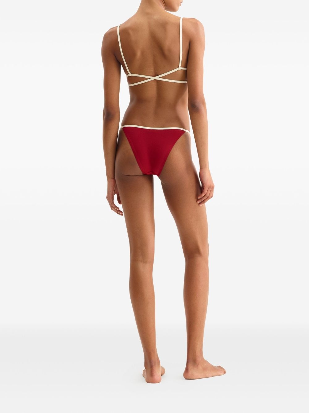 Pat contrast-trimmed bikini bottoms - 3