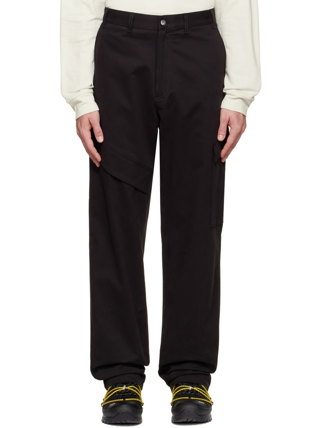 Black Cargo Trousers - 1