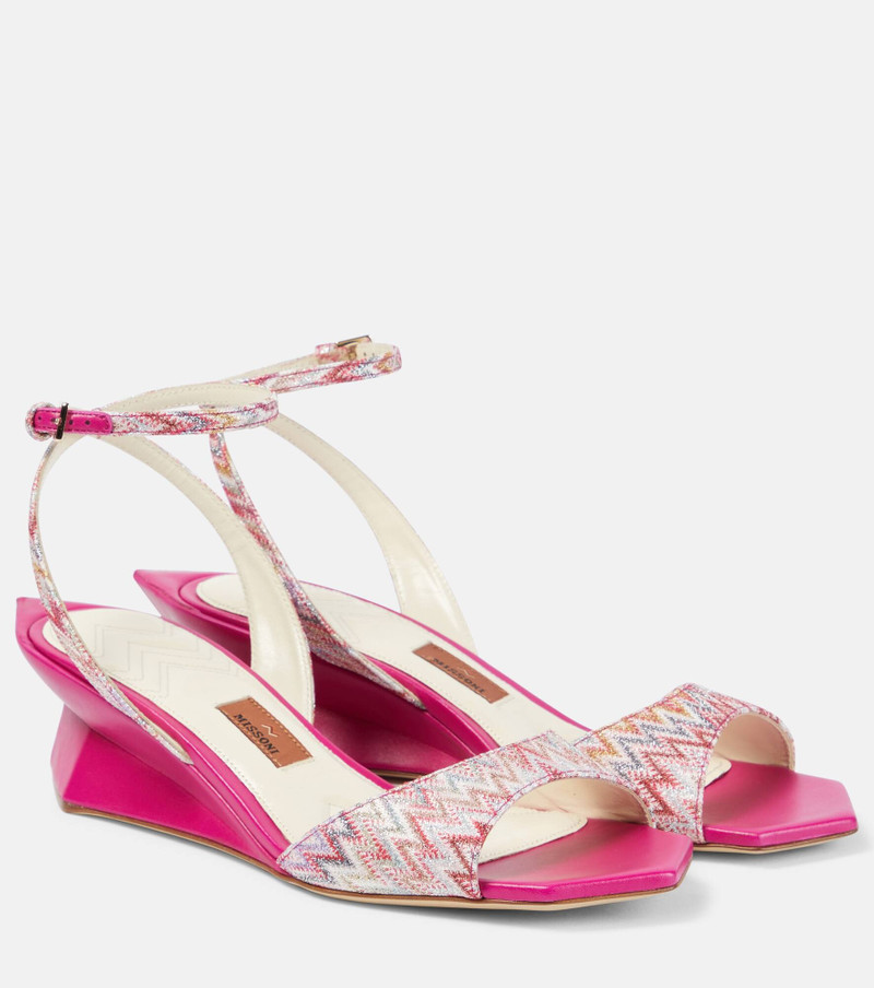 Zig Zag wedge sandals 1