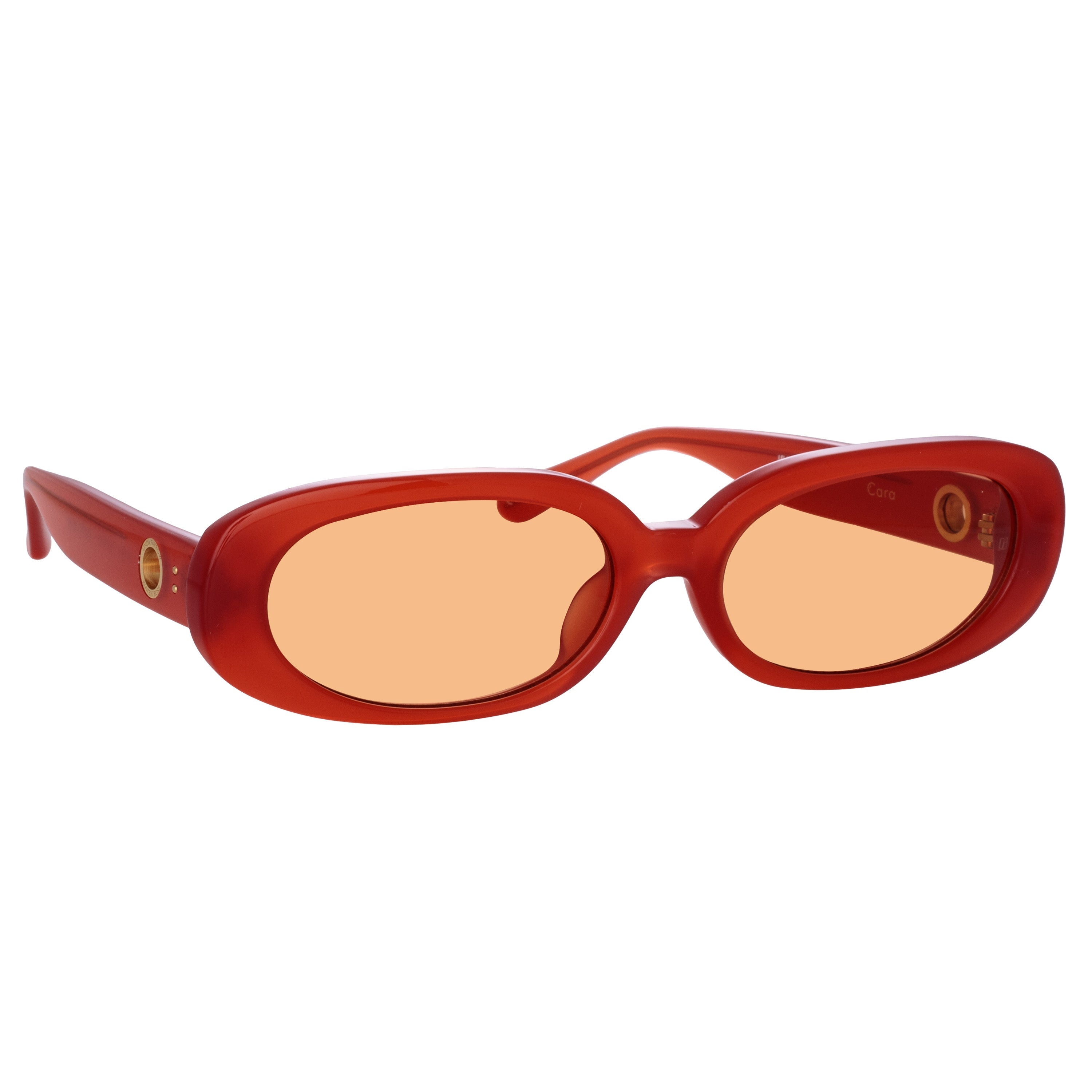 CARA OVAL SUNGLASSES IN TERRACOTTA - 3