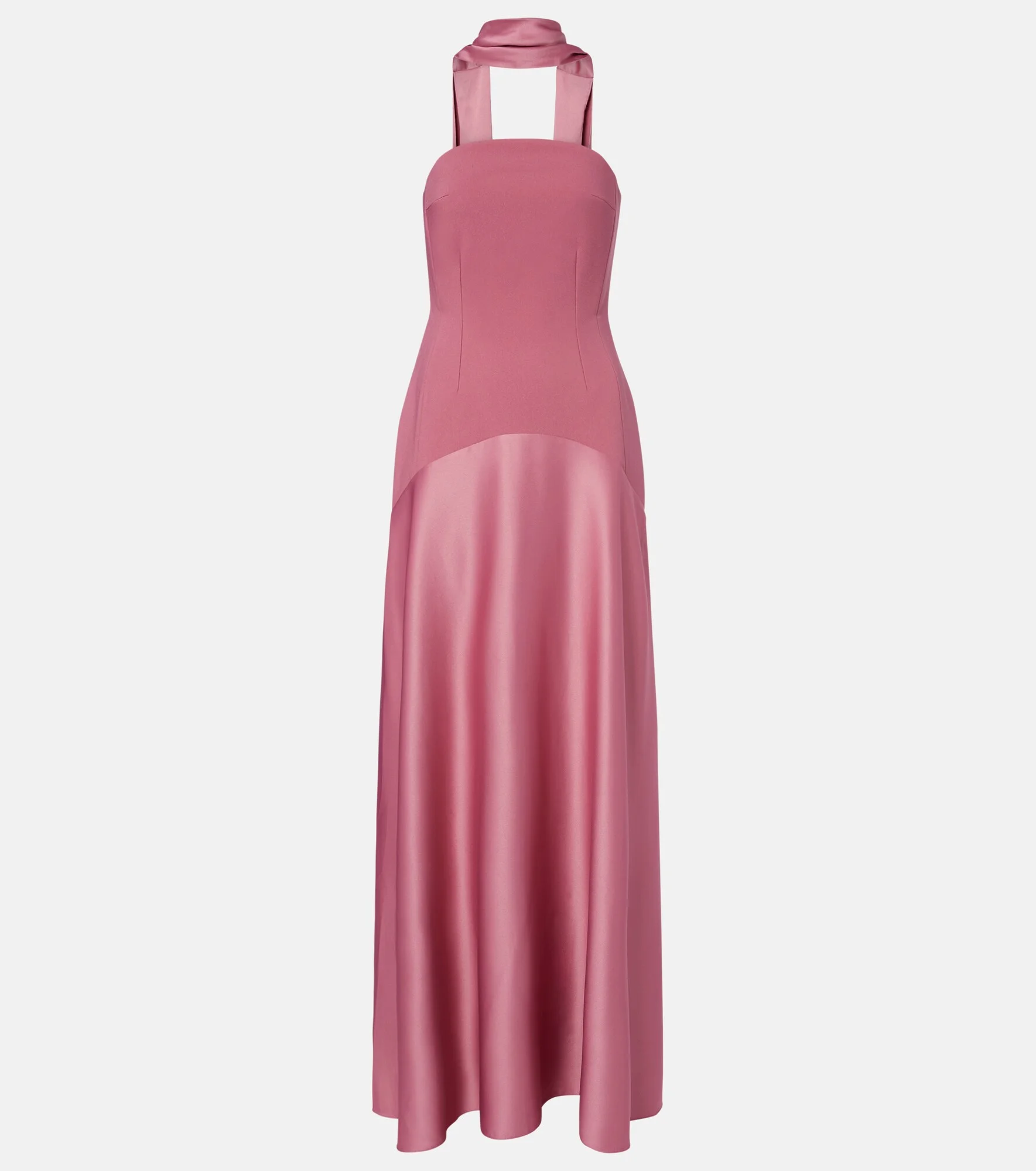 Mae satin-paneled bustier gown - 1