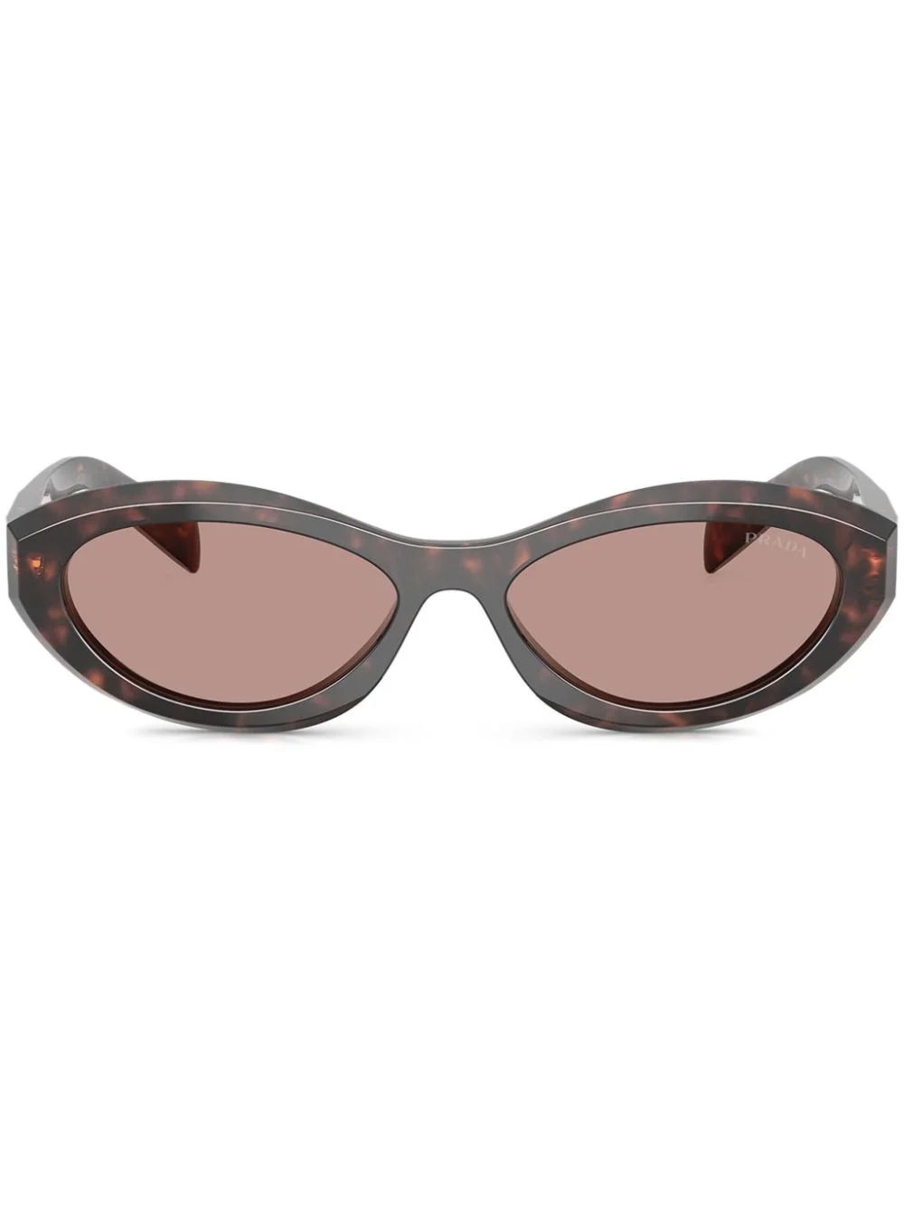 tortoiseshell-effect oval sunglasses - 1