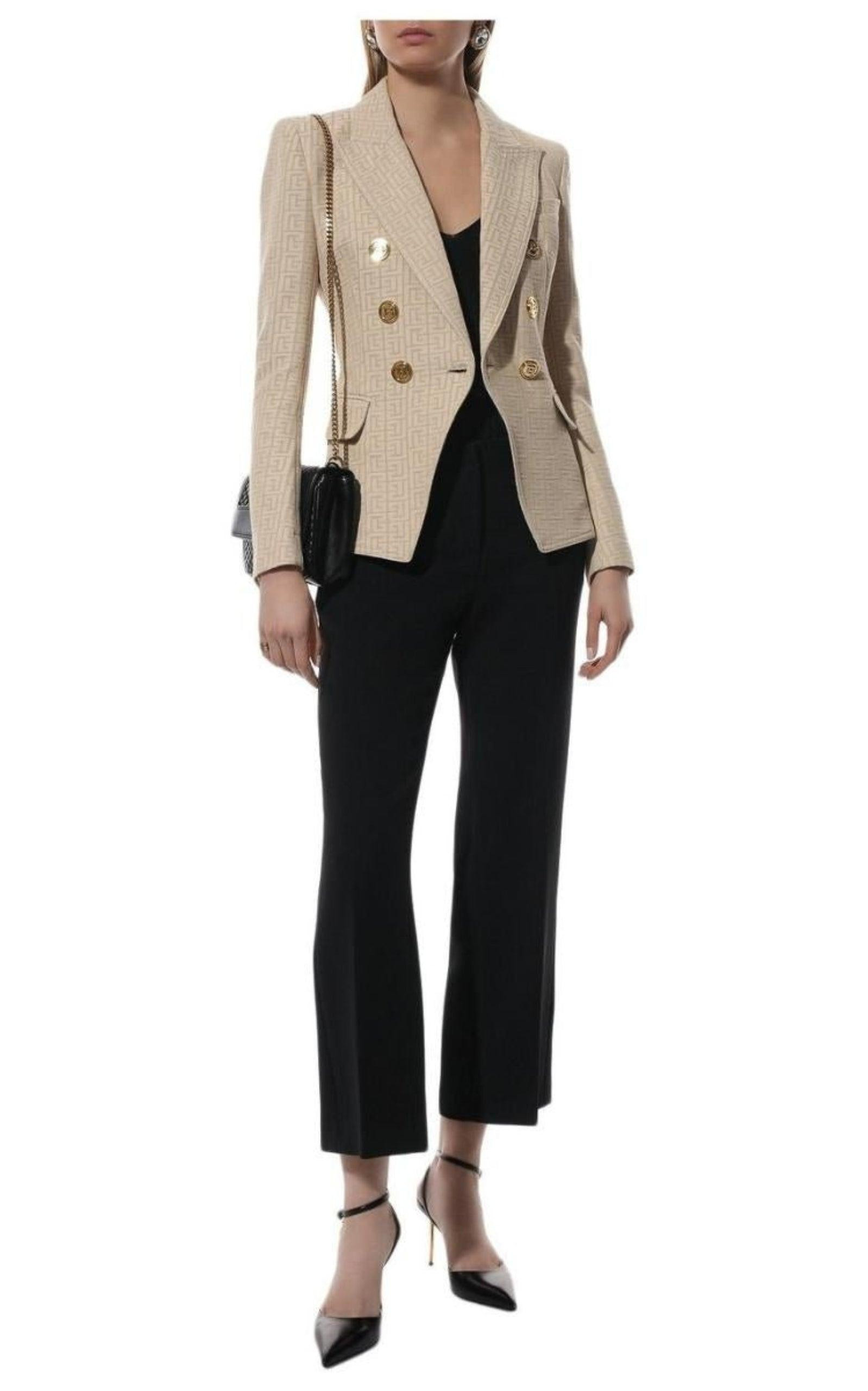 Monogram Jacquard Double Breasted Jacket - 2