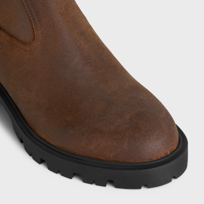 MARGARET - ZIPPED BOOT IN WAXED SUEDE CALFSKIN 4